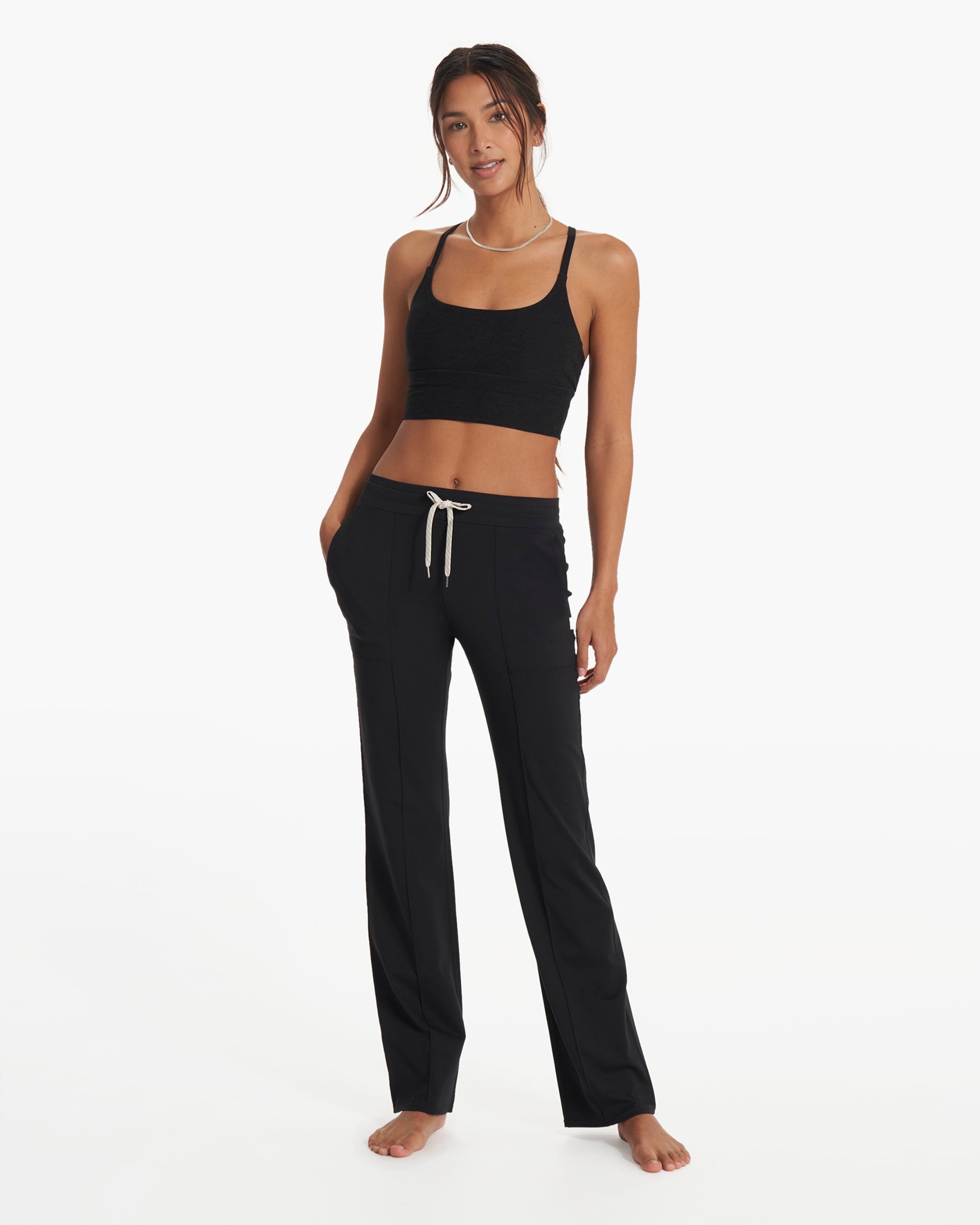 Halo Wide Leg Flare Pant | Black