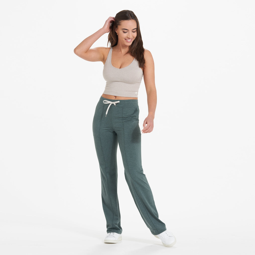 Halo Wide Leg Flare Pant | Kelp Heather