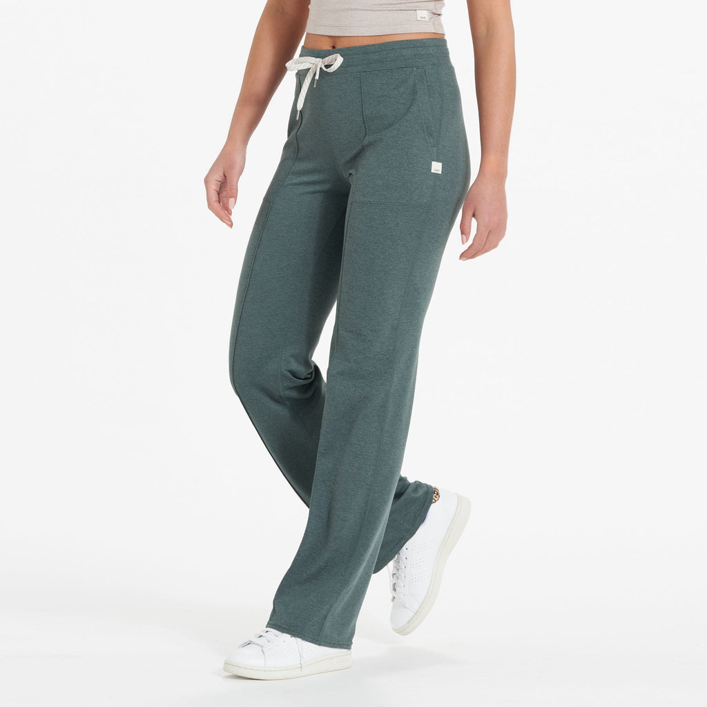 Halo Wide Leg Flare Pant | Kelp Heather