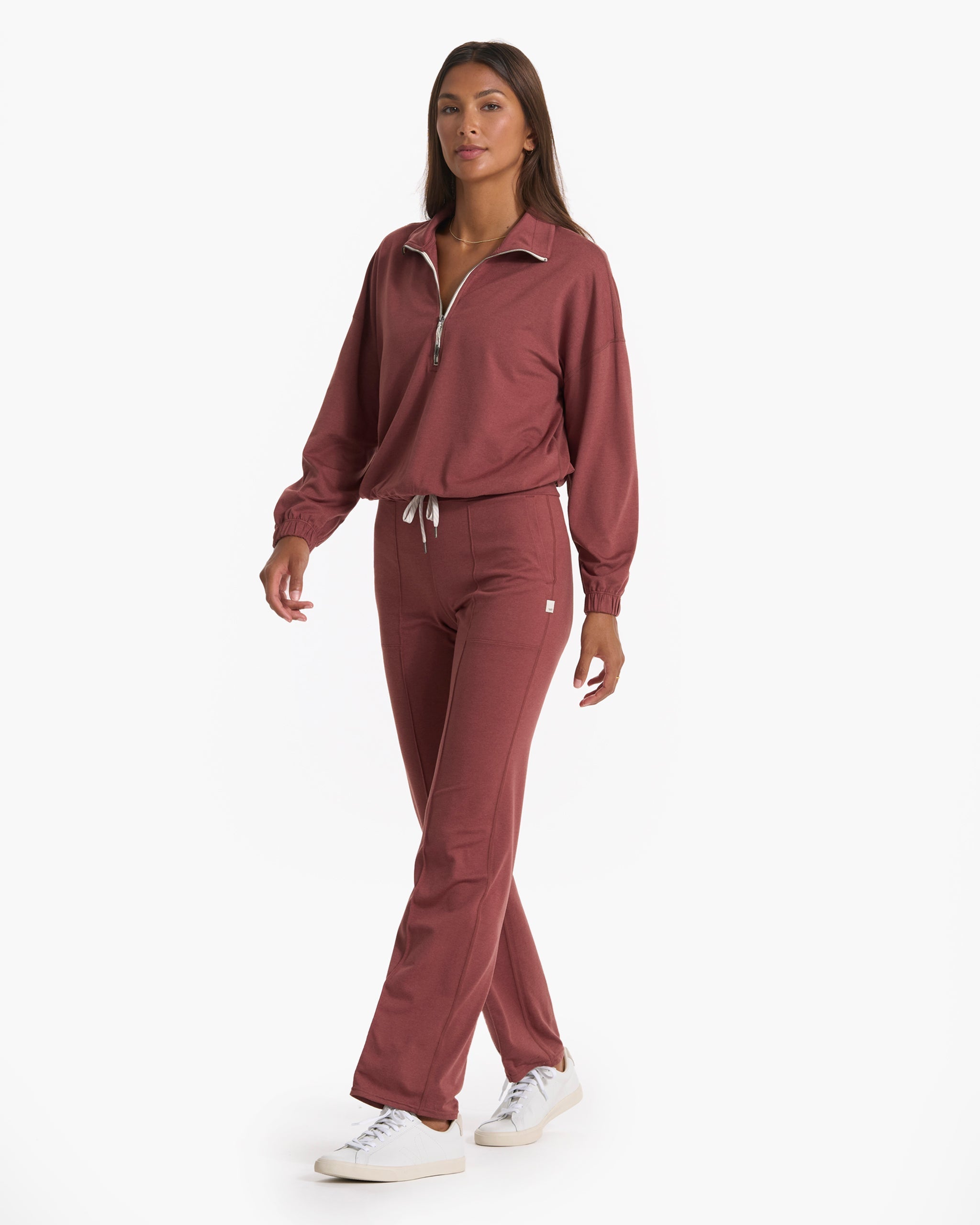 Halo Wide Leg Flare Pant | Rosewood Heather