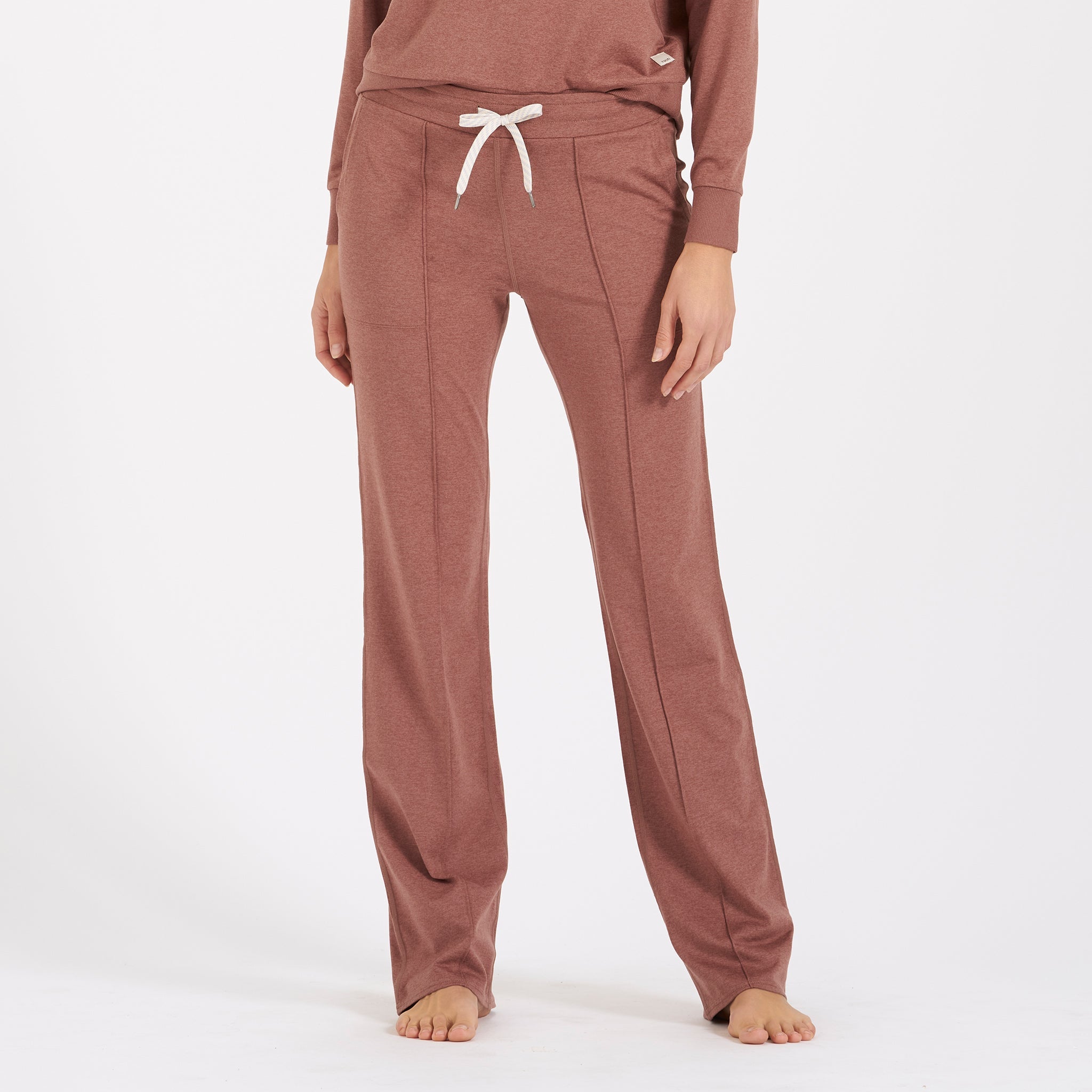 Halo Wide Leg Flare Pant | Terracotta Heather