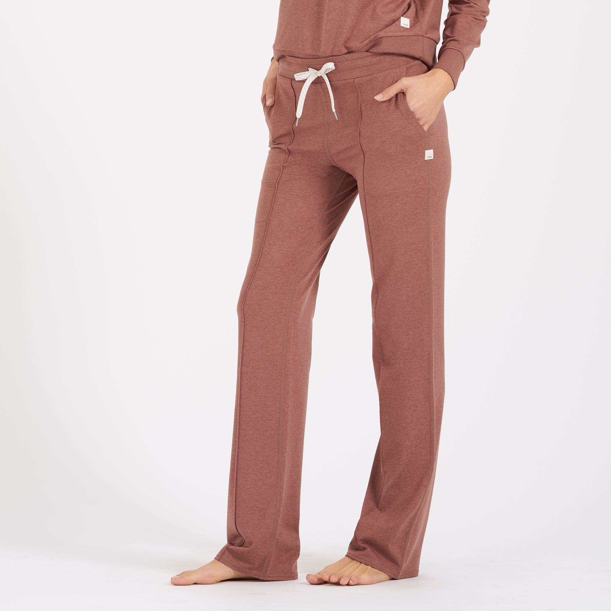 Halo Wide Leg Flare Pant | Terracotta Heather