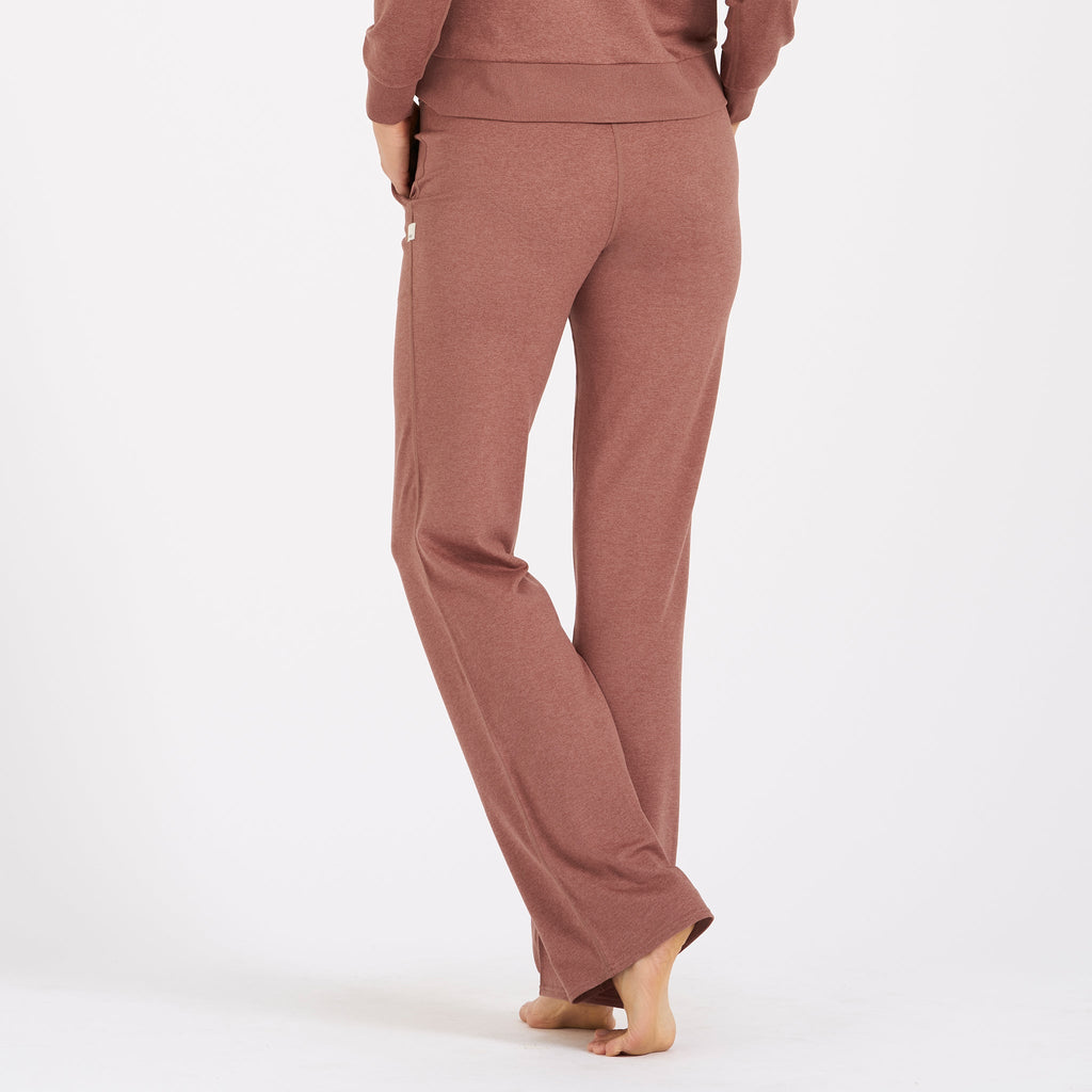 Halo Wide Leg Flare Pant | Terracotta Heather