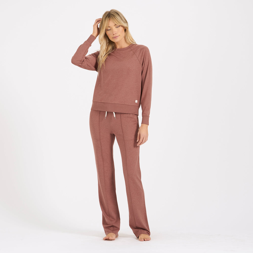 Halo Wide Leg Flare Pant | Terracotta Heather