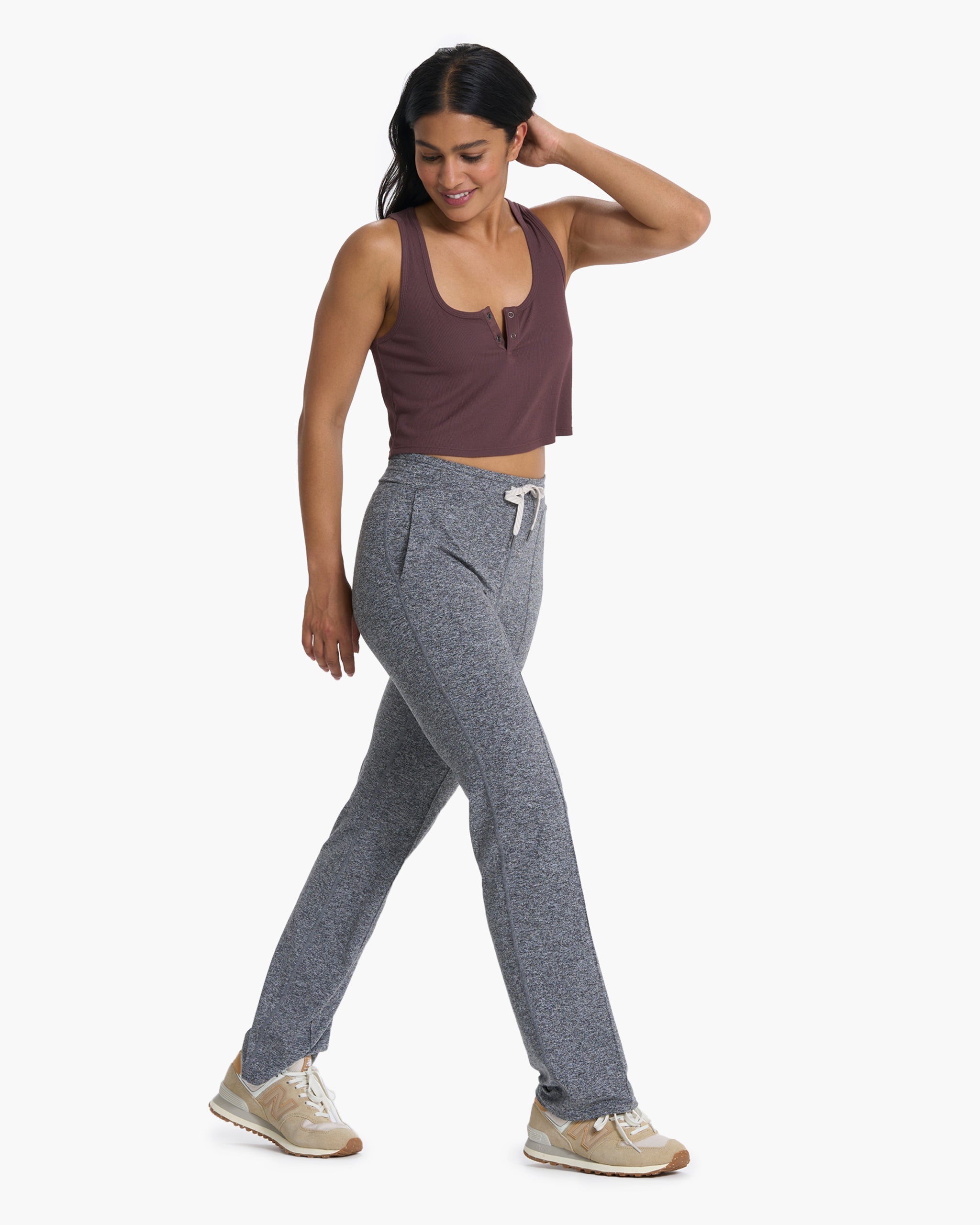 Halo Wide Leg Flare Pant | Heather Grey
