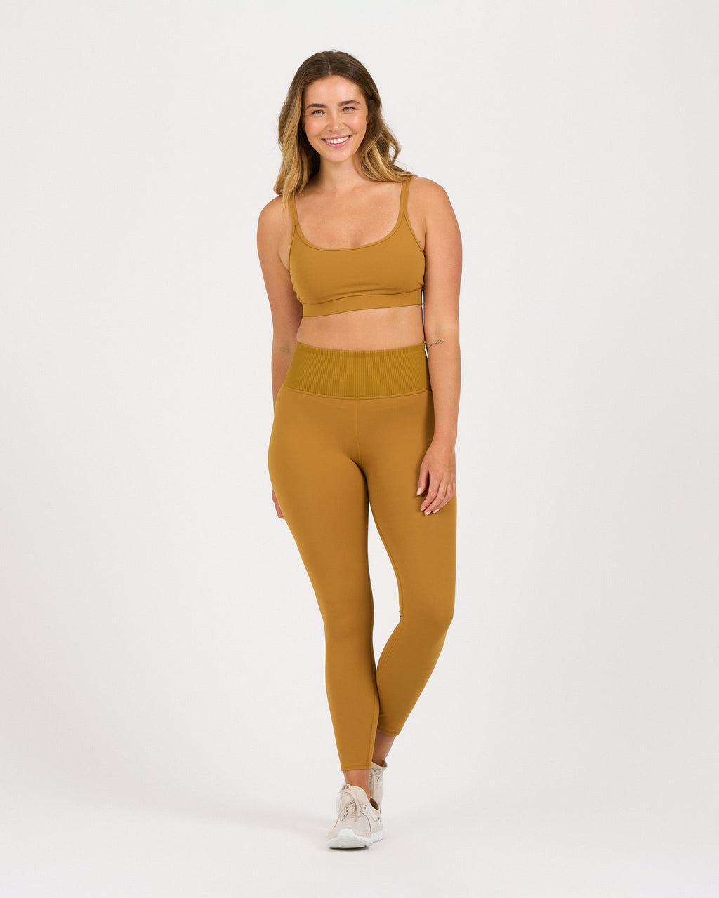 Rib Studio Legging | Dark Golden