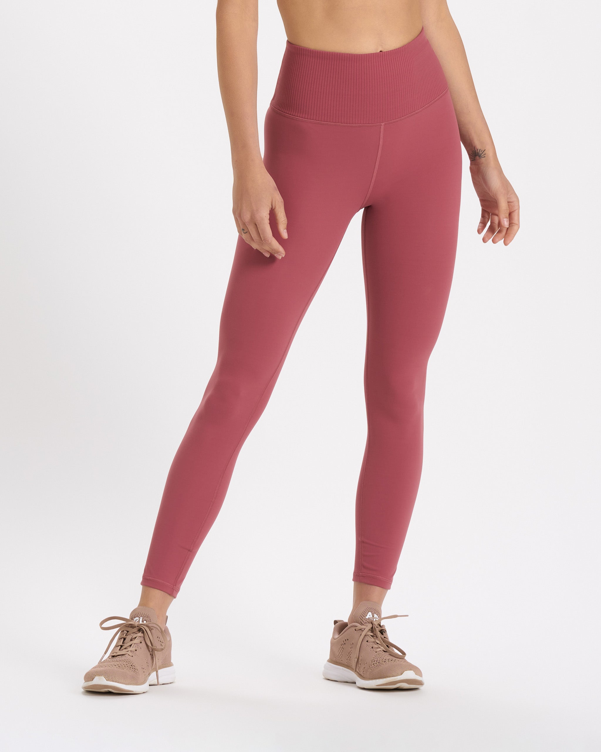 Rib Studio Legging | Desert Rose