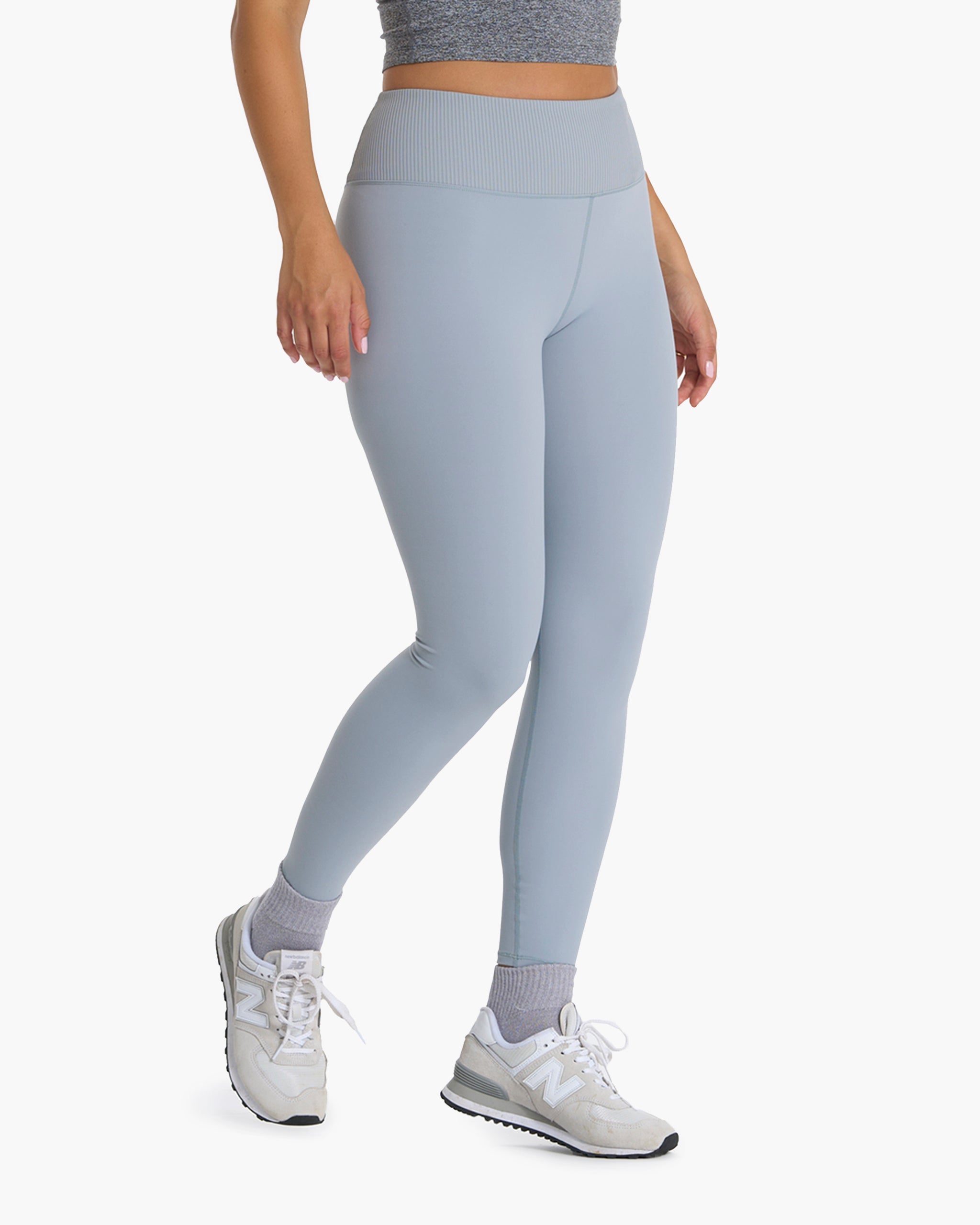 Rib Studio Legging | Light Cloud