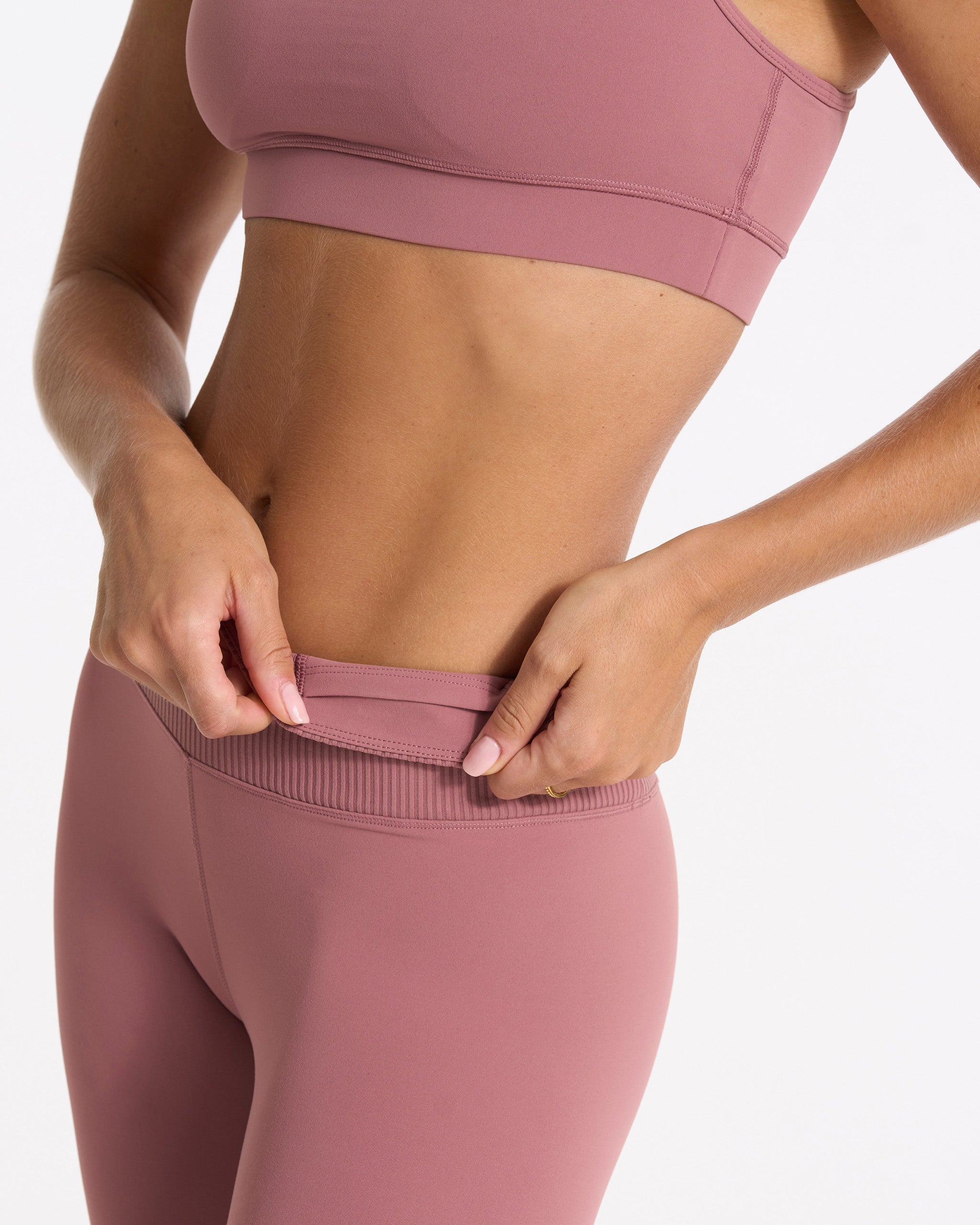 Rib Studio Legging | Marsala