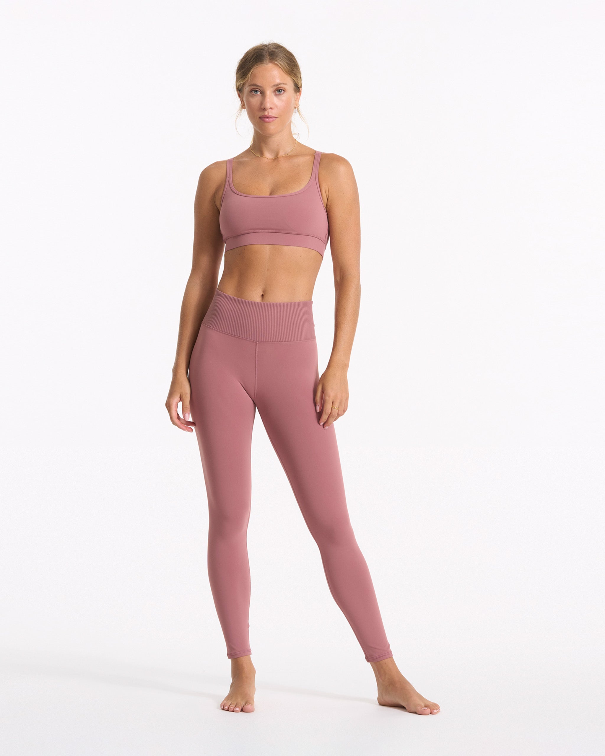 Rib Studio Legging | Marsala