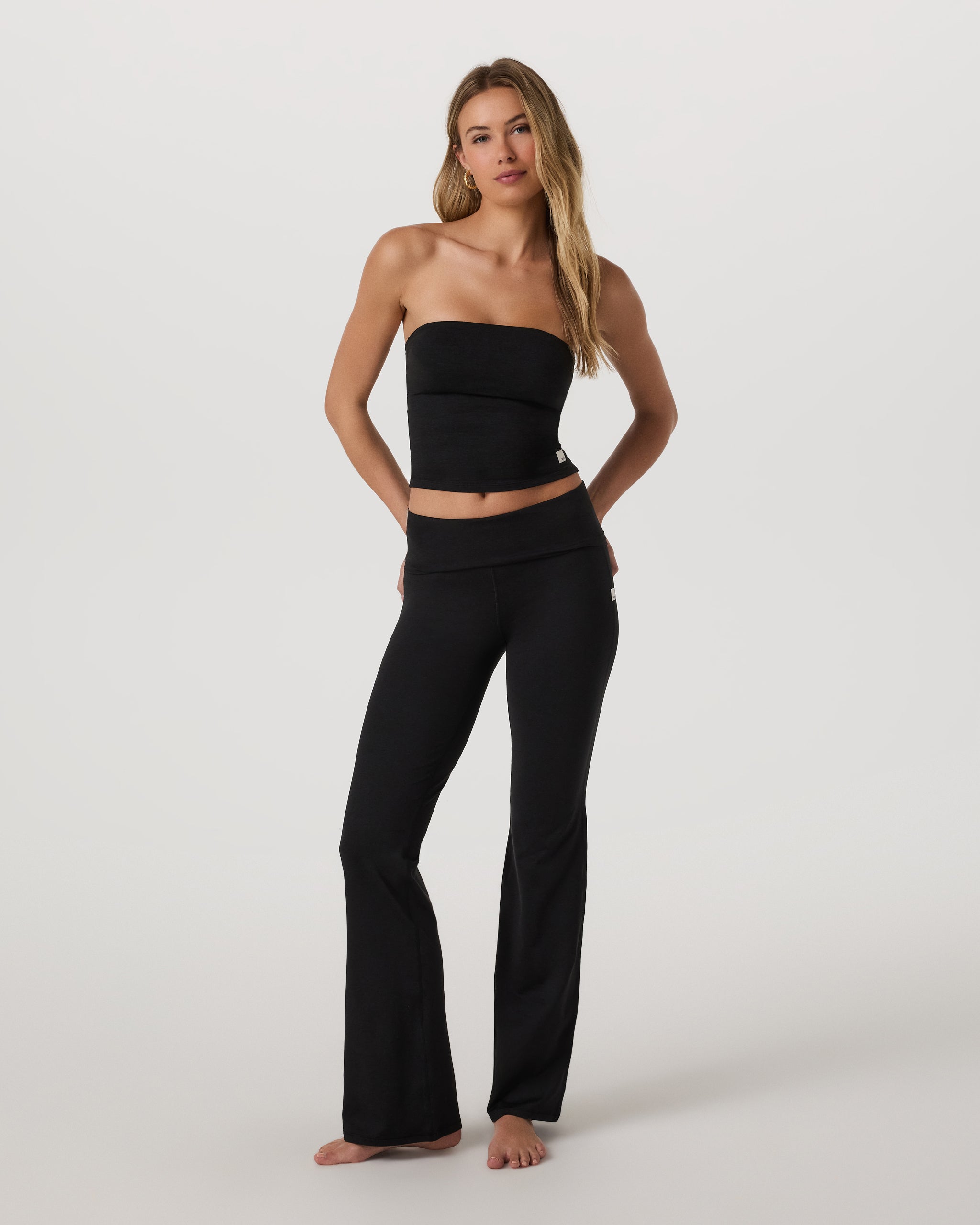 Halo Foldover Pant | Black Heather