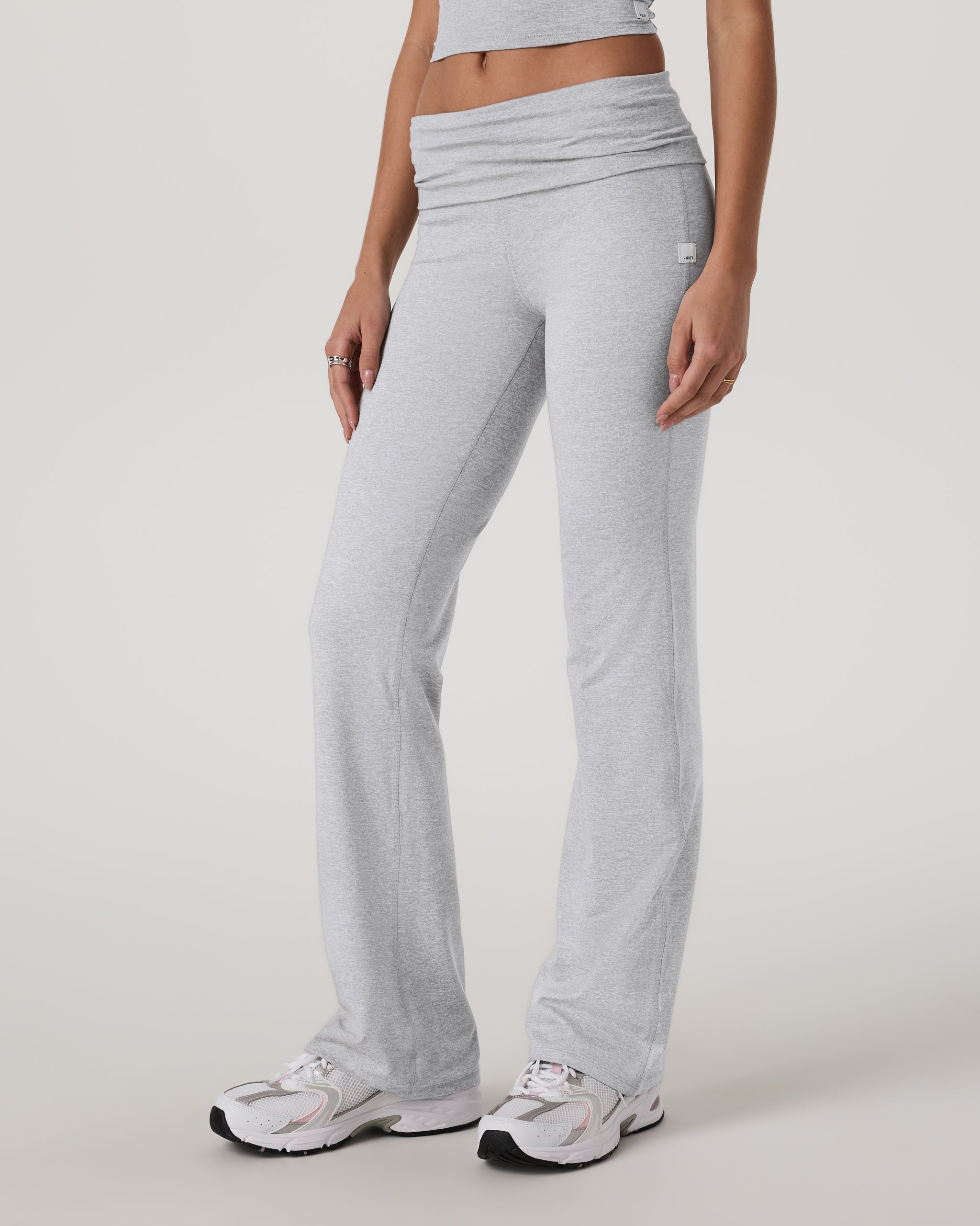 Halo Foldover Pant | Pale Grey Heather