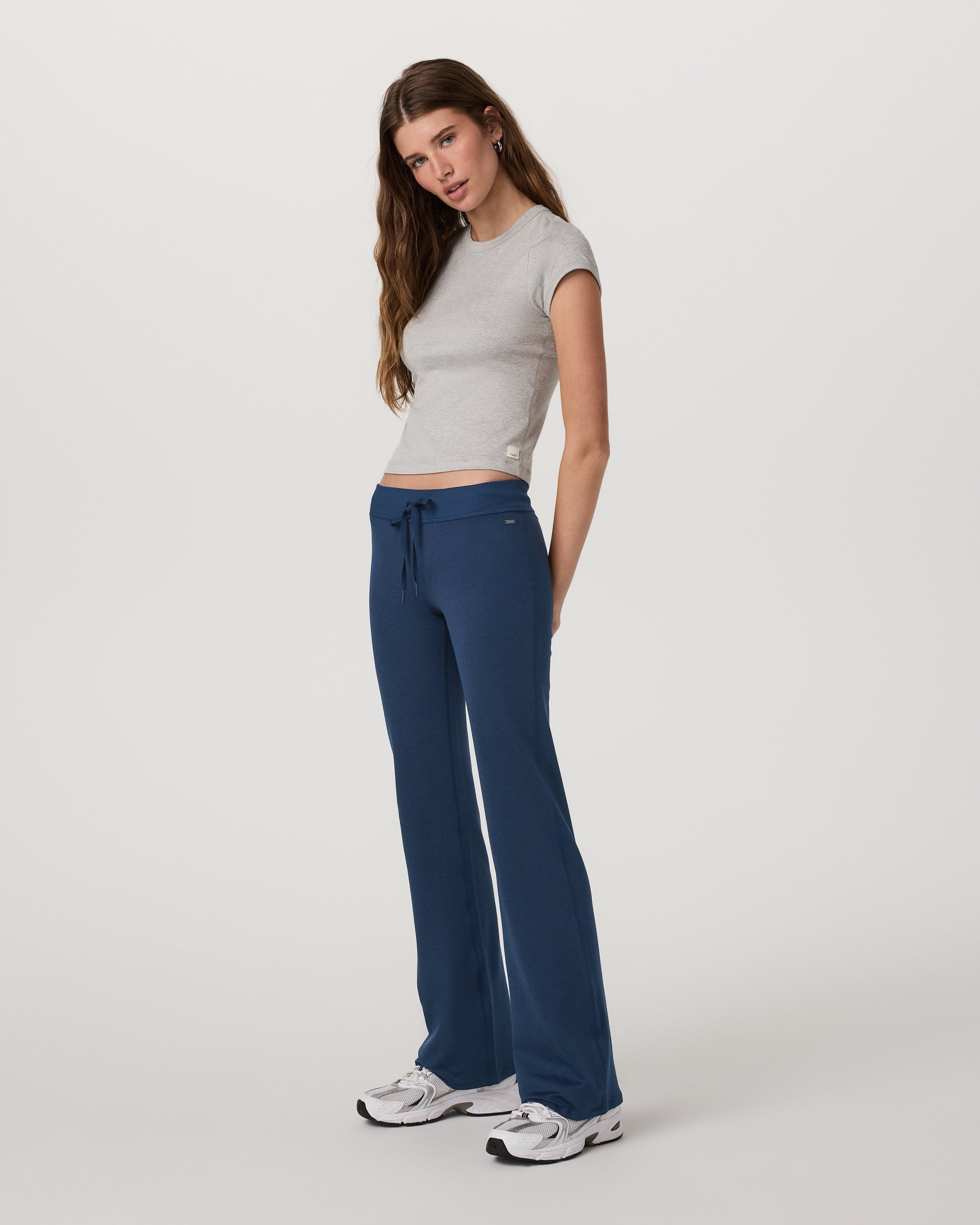Halo Low Rise Slim Flare Pant | Blue Coast Heather