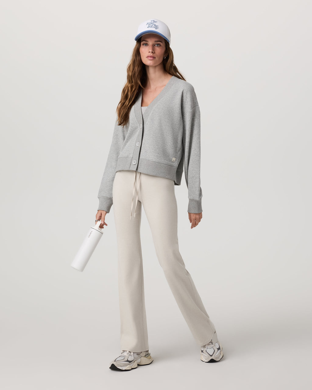 Halo Low Rise Slim Flare Pant | Ecru Heather
