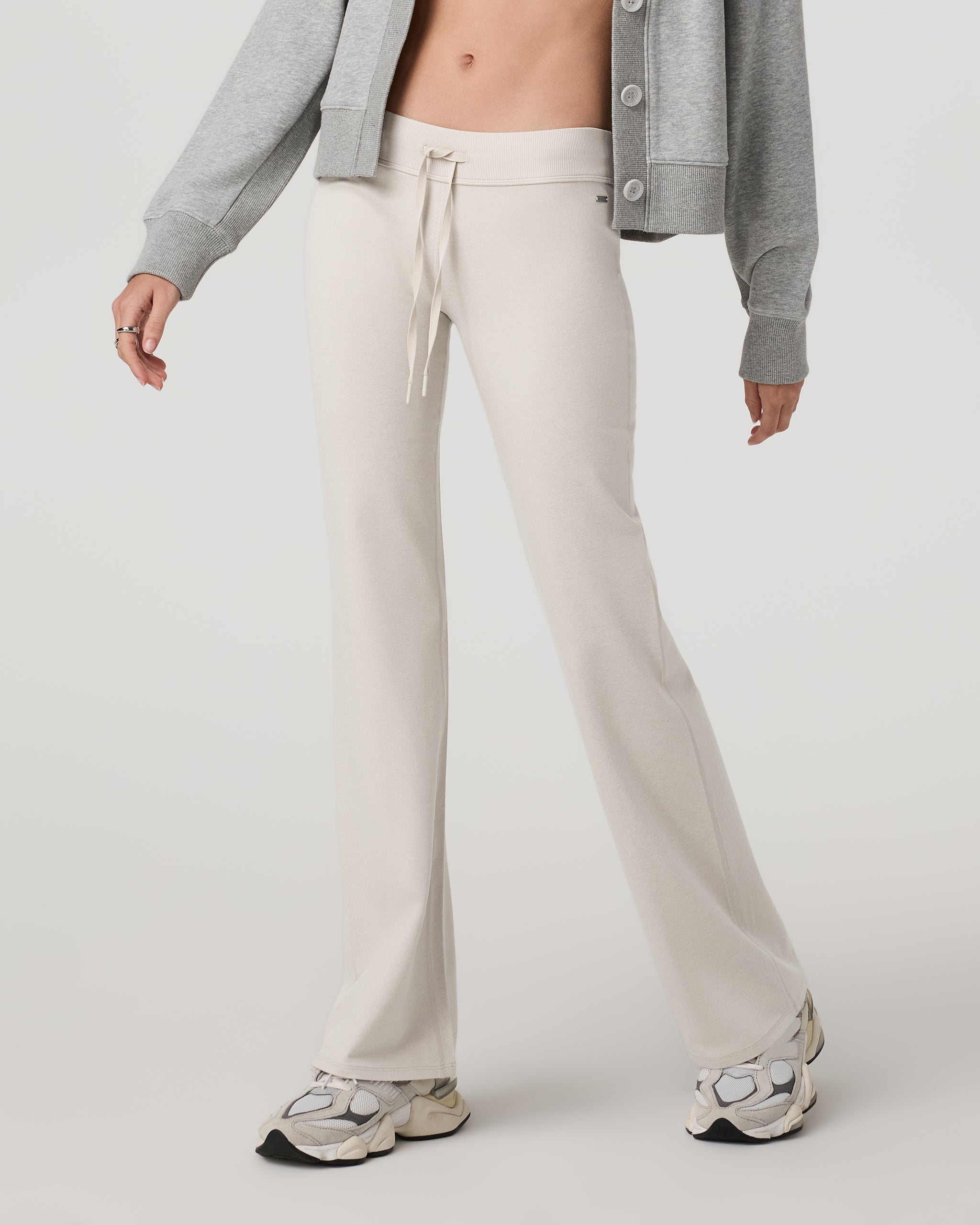 Halo Low Rise Slim Flare Pant | Ecru Heather