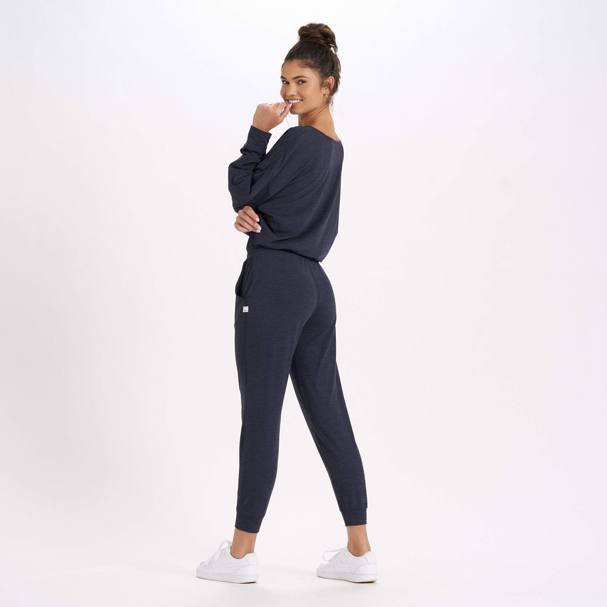 Long-Sleeve Lux Jumpsuit | Midnight Heather