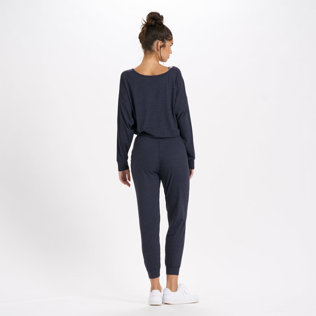 Long-Sleeve Lux Jumpsuit | Midnight Heather