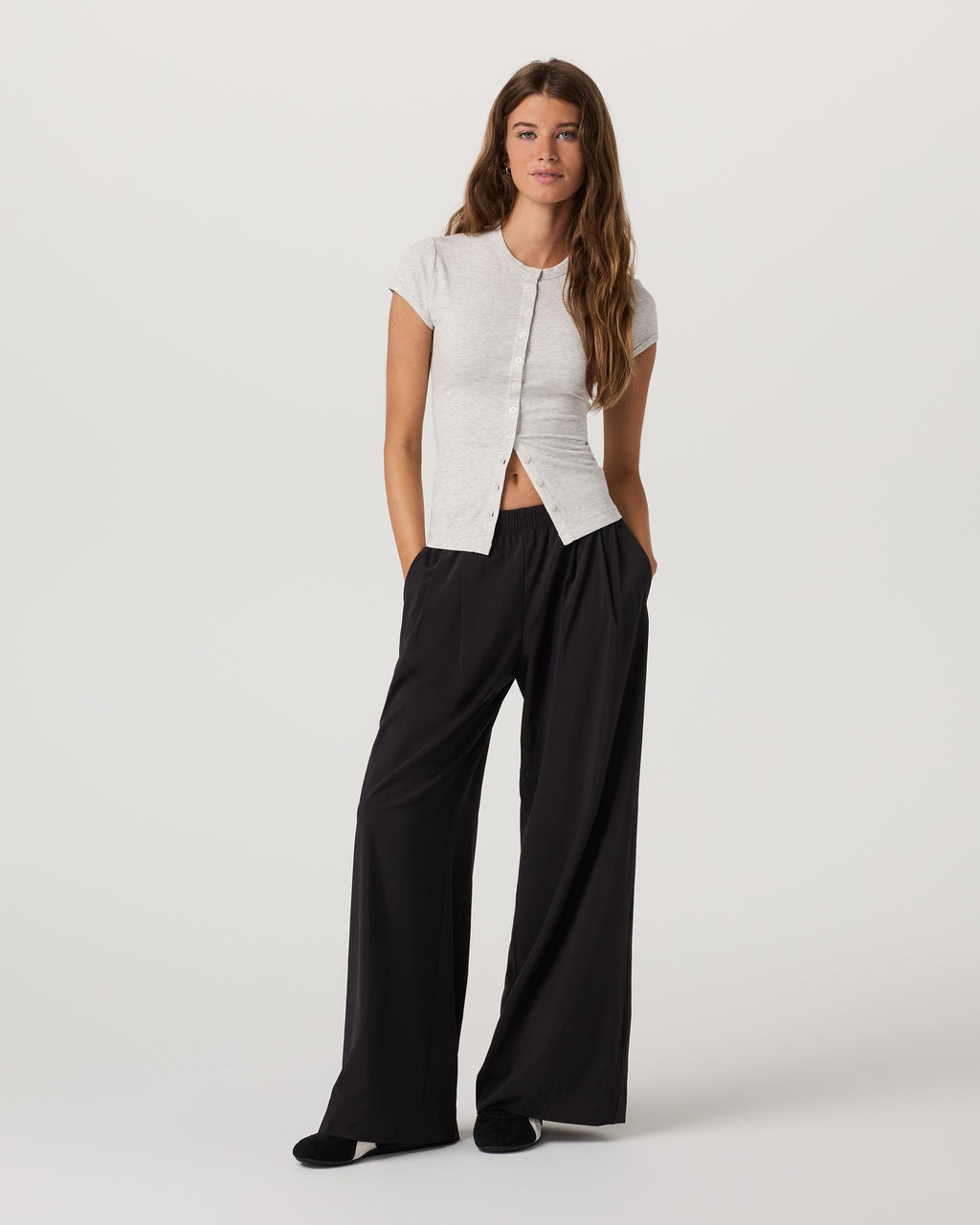 Villa Vibes Wideleg | Black