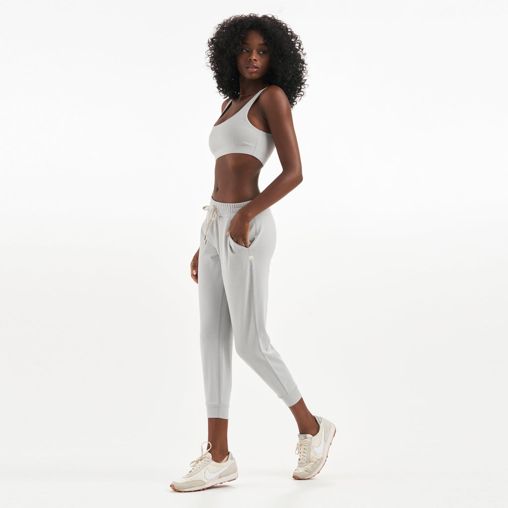 Lux Rib Performance Jogger | Pale Grey Heather