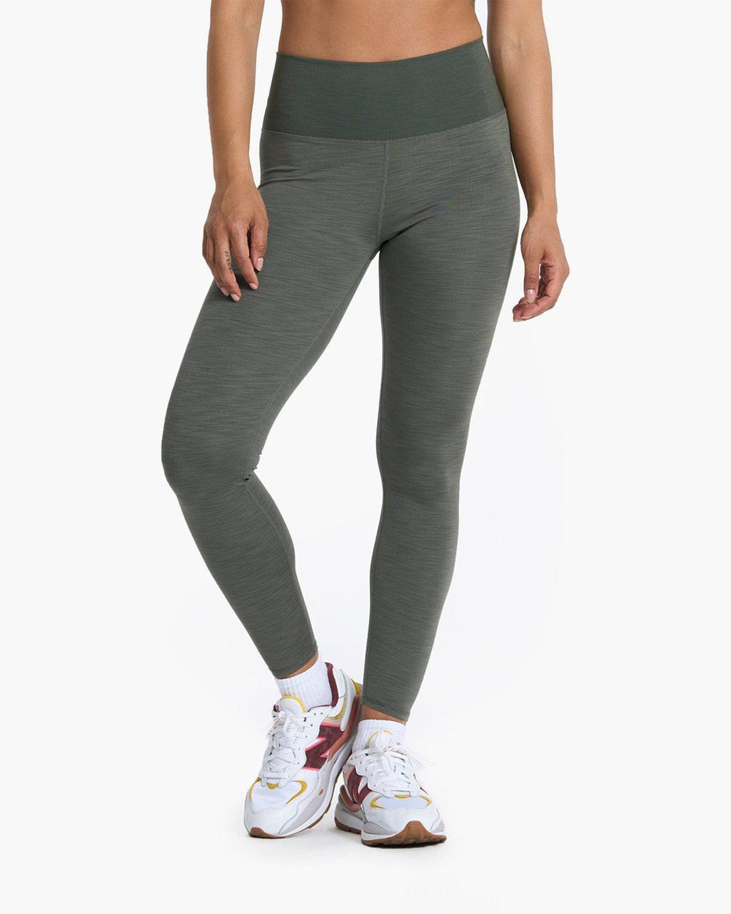 Lux Rib Studio Legging | Dusty Pine Heather