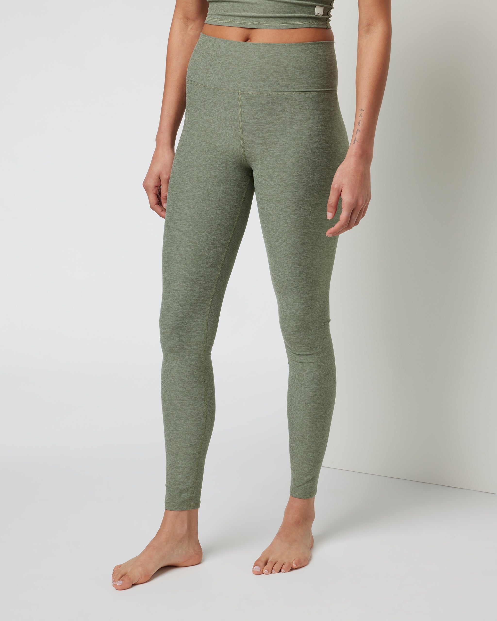 Clean Elevation Legging-Long | Pistachio Heather