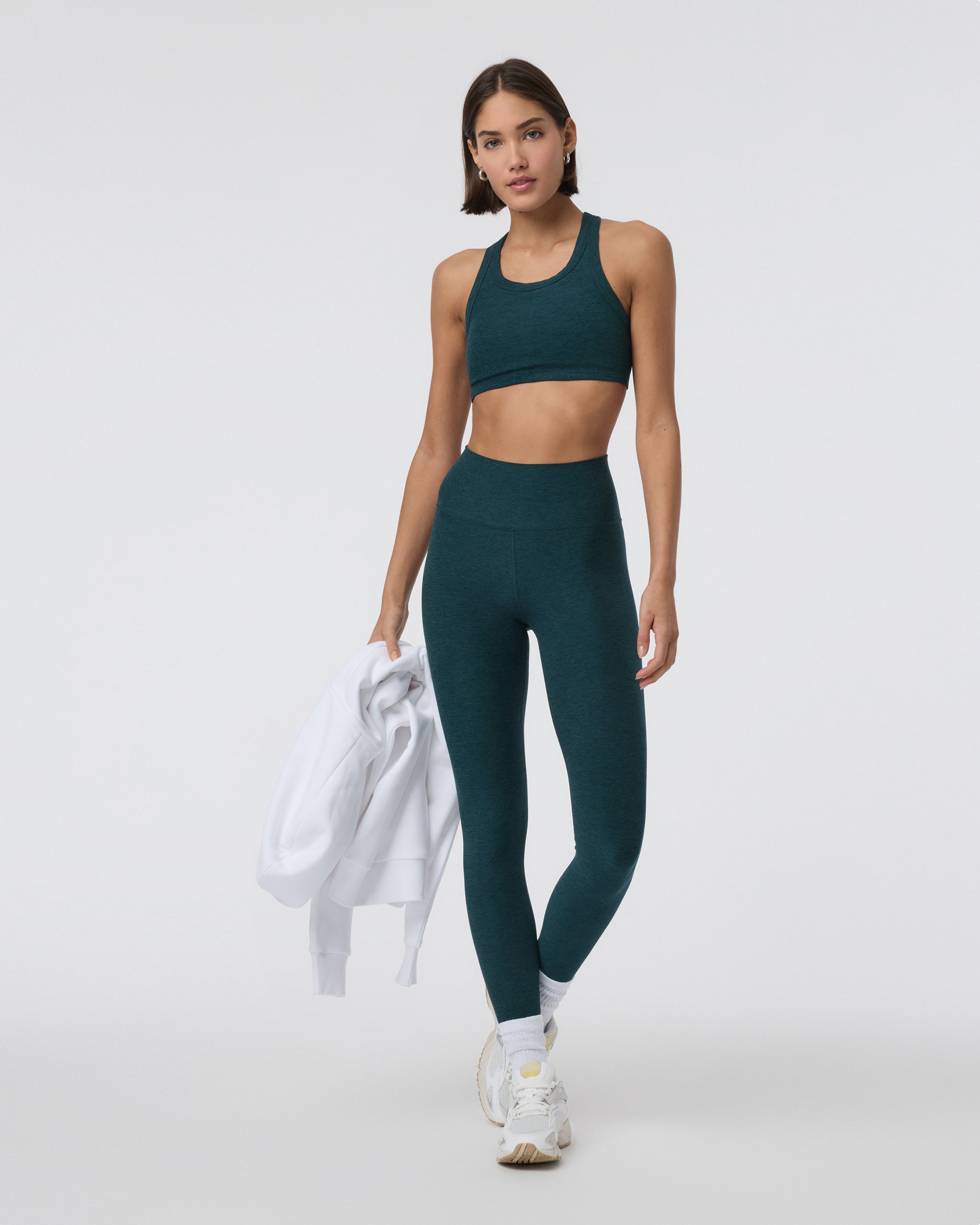 Clean Elevation Legging-Long | Moss Heather