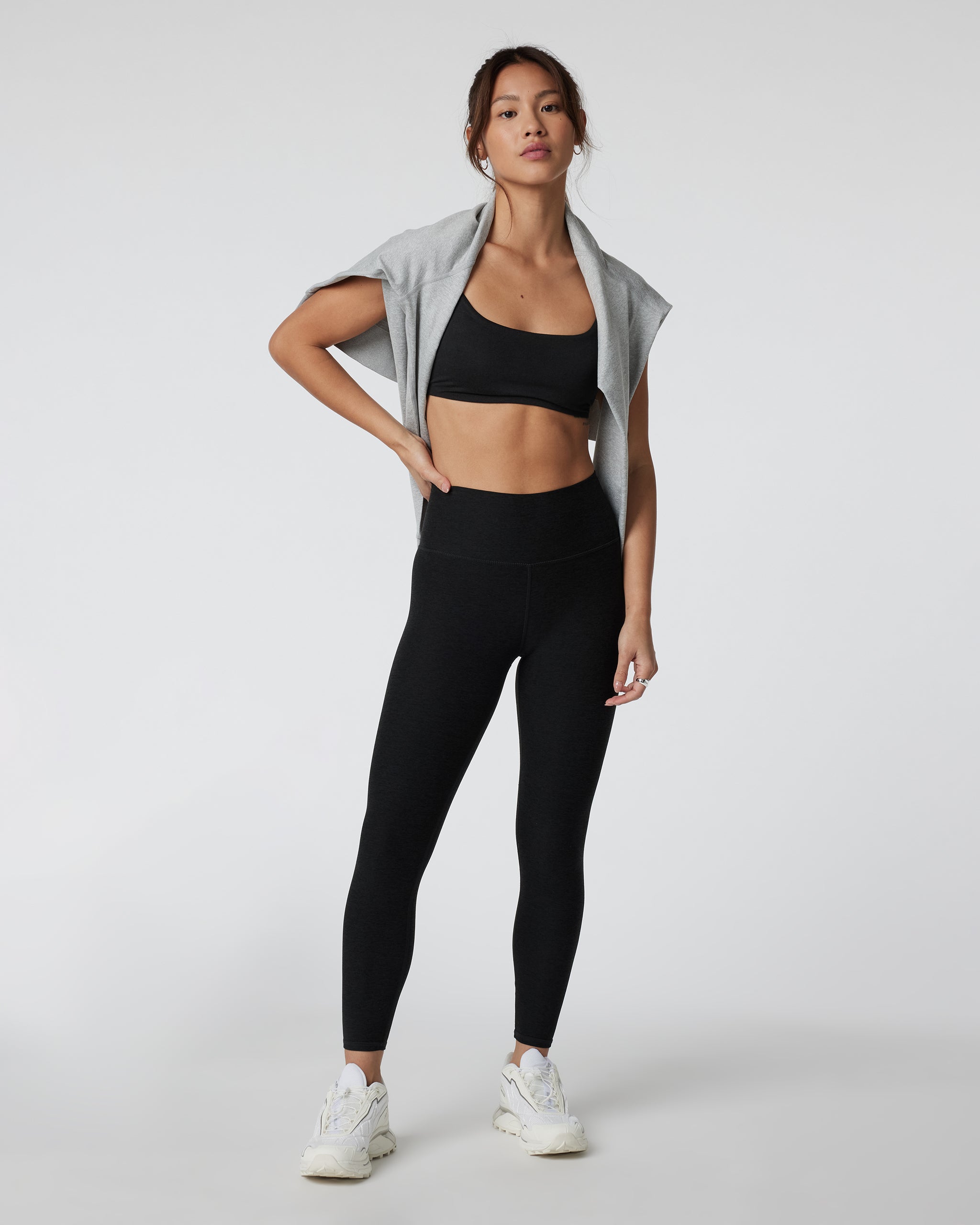 Clean Elevation Legging-Short | Black Heather