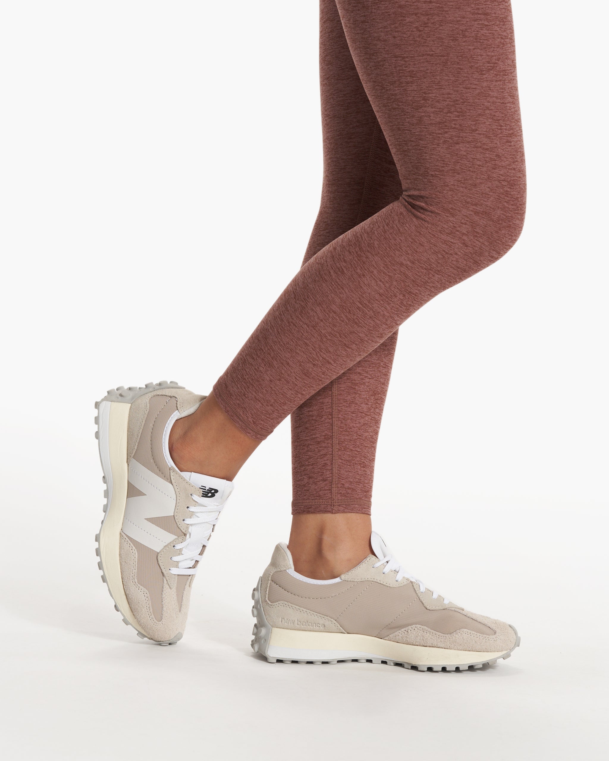 Clean Elevation Legging-Short | Hazelnut Heather