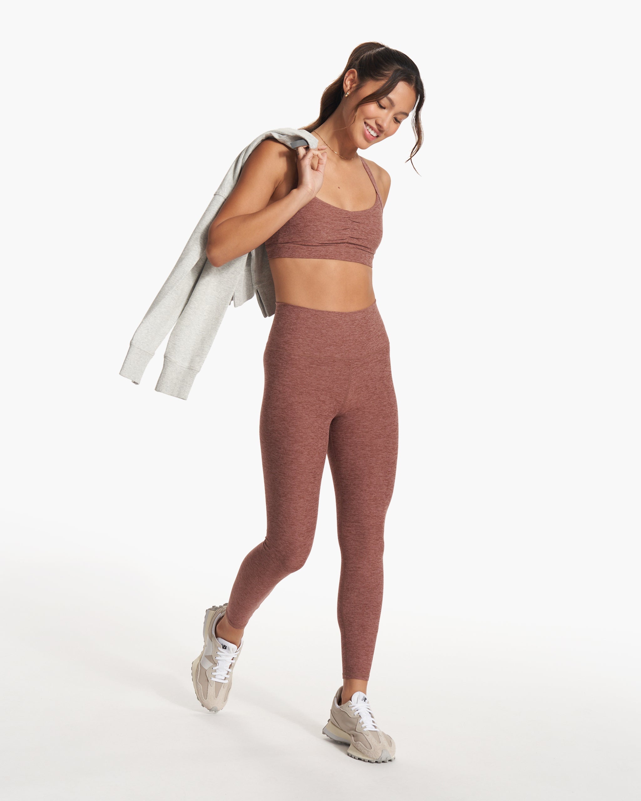 Clean Elevation Legging-Short | Hazelnut Heather
