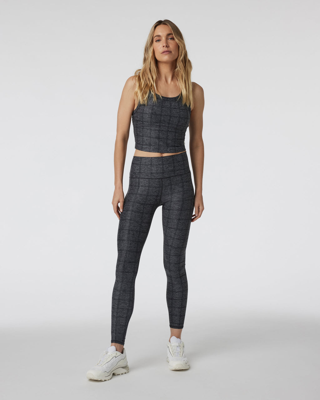 Clean Elevation Legging | Charcoal Windowpane