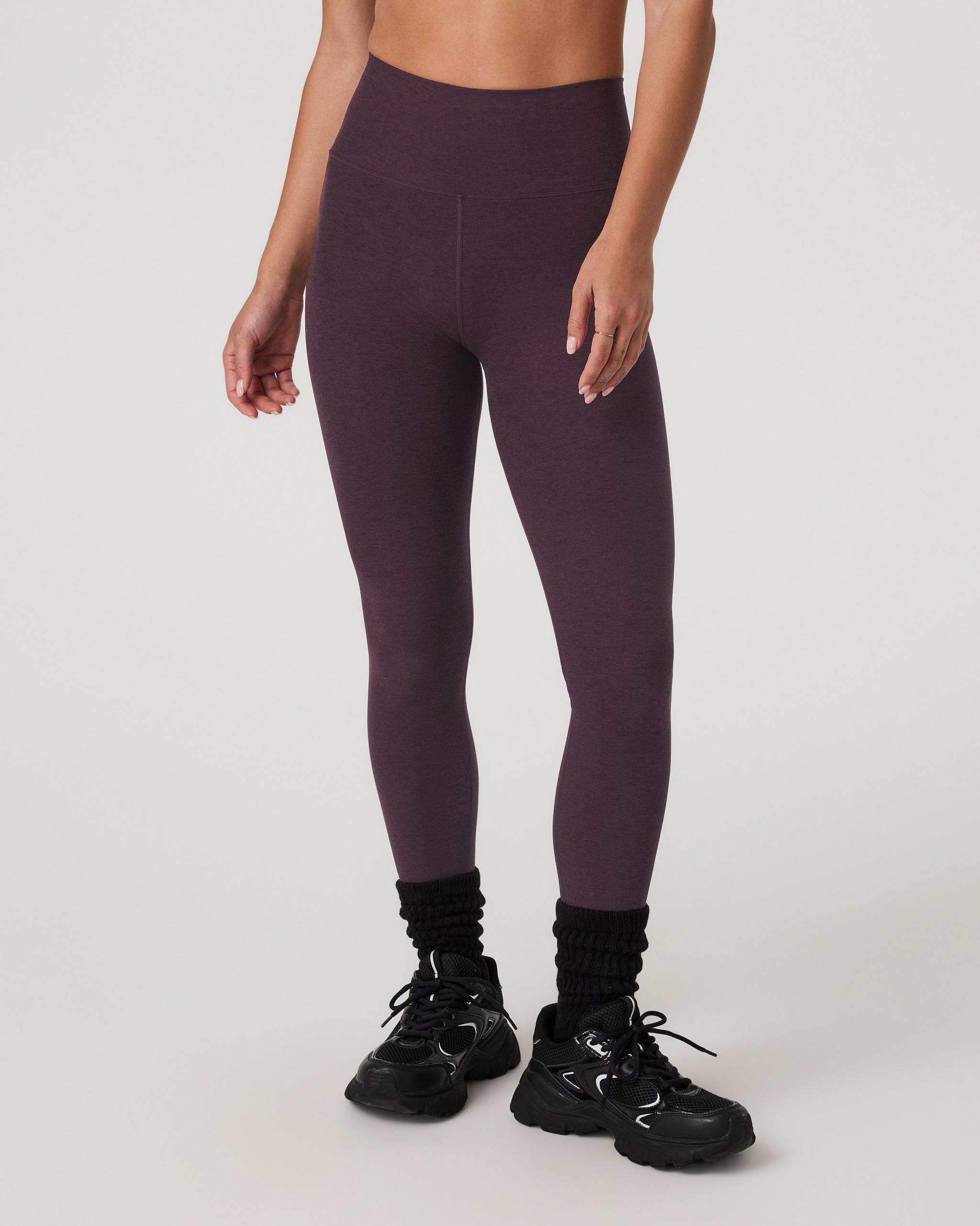 Clean Elevation Legging-Long | Raisin Heather