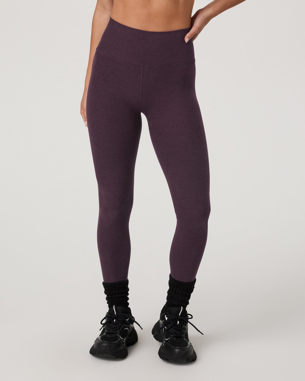 Clean Elevation Legging-Short | Raisin Heather