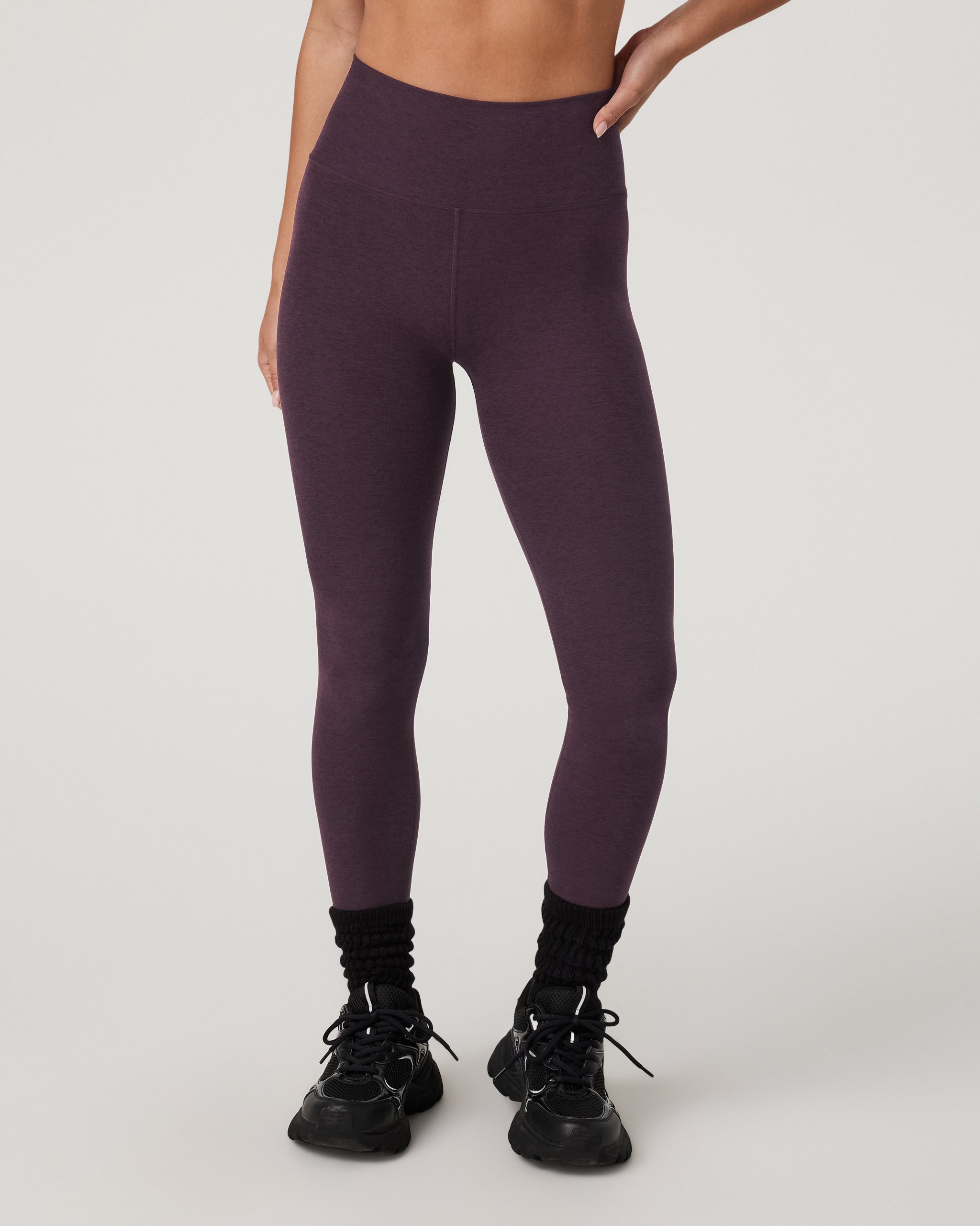Clean Elevation Legging-Short | Raisin Heather