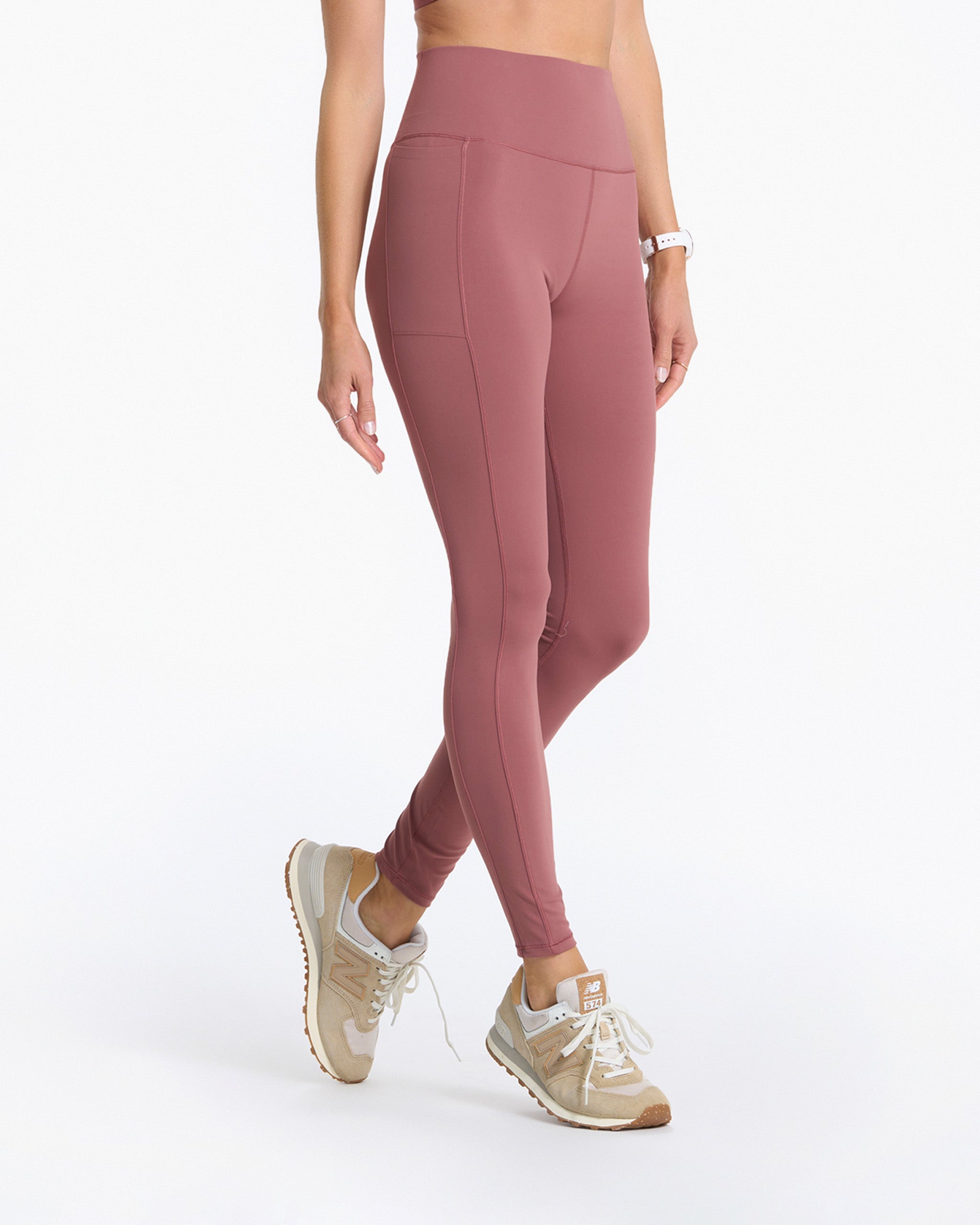 Studio Pocket Legging-Long | Rosewood