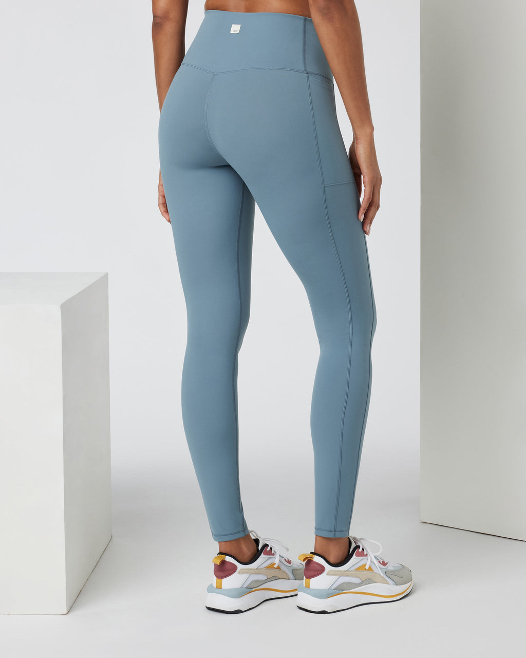 Studio Pocket Legging-Long | Smoke Blue