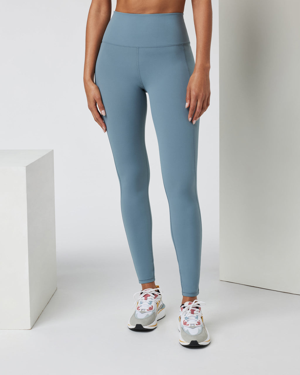 Studio Pocket Legging-Long | Smoke Blue