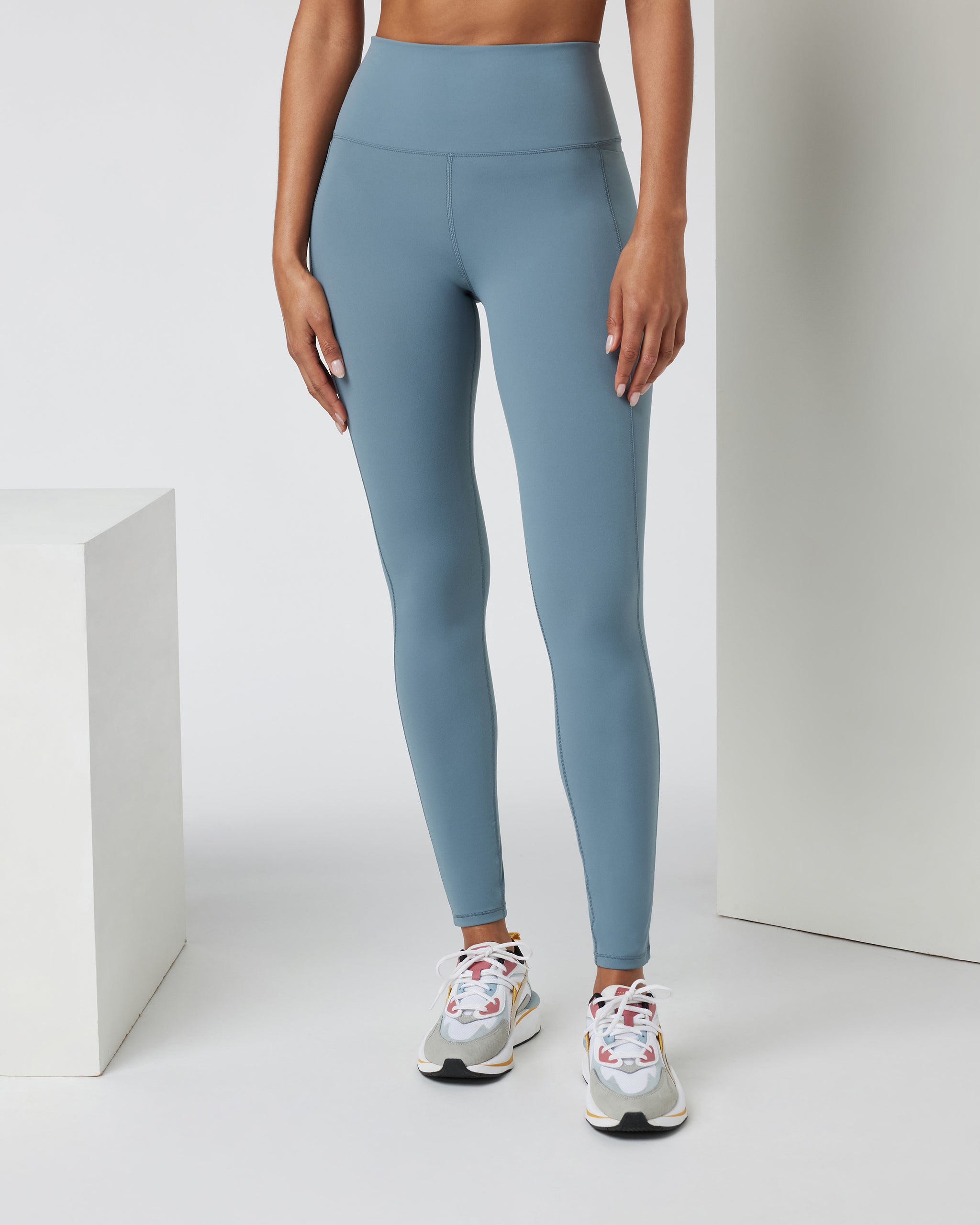 Studio Pocket Legging-Long | Smoke Blue