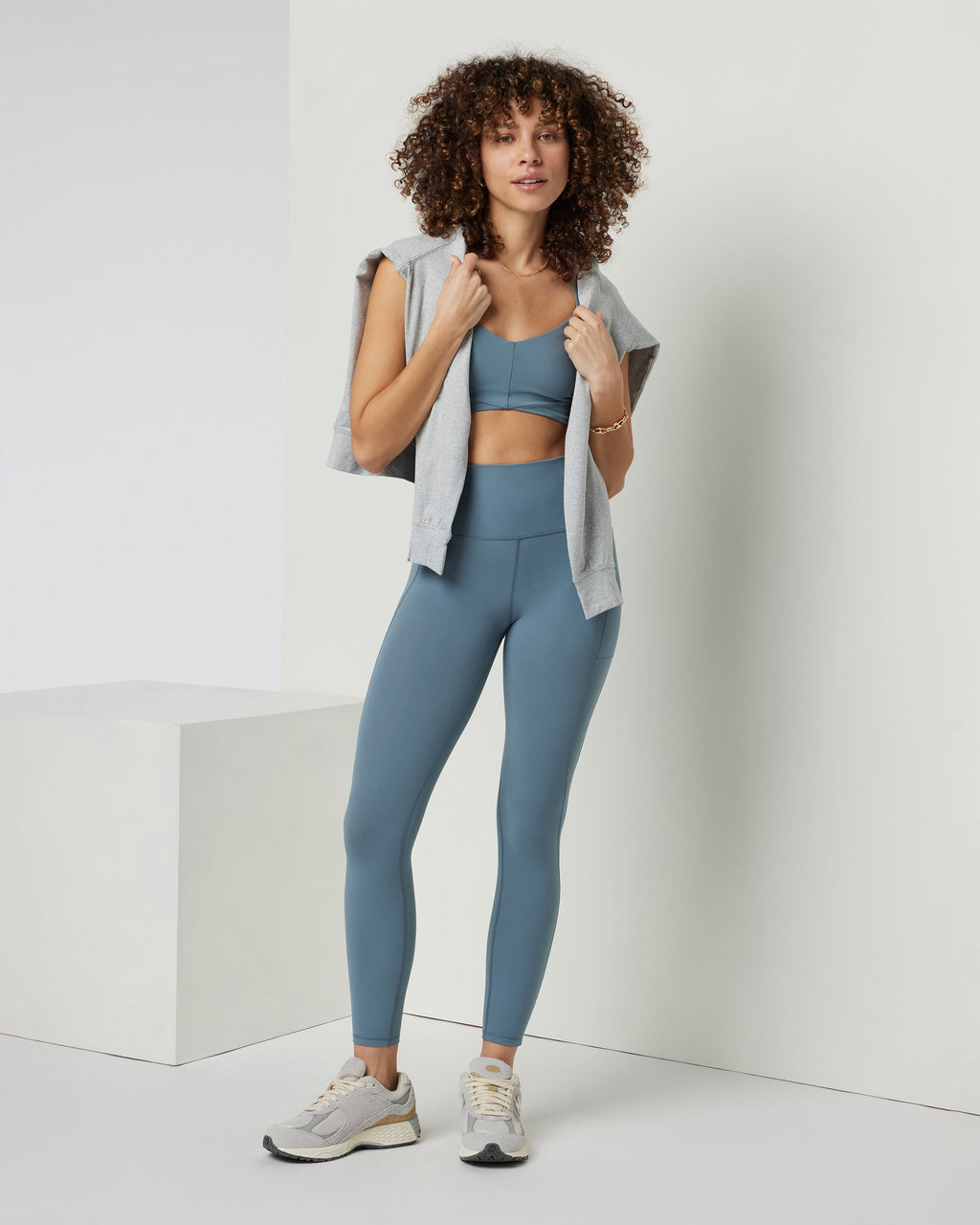 Studio Pocket Legging | Smoke Blue