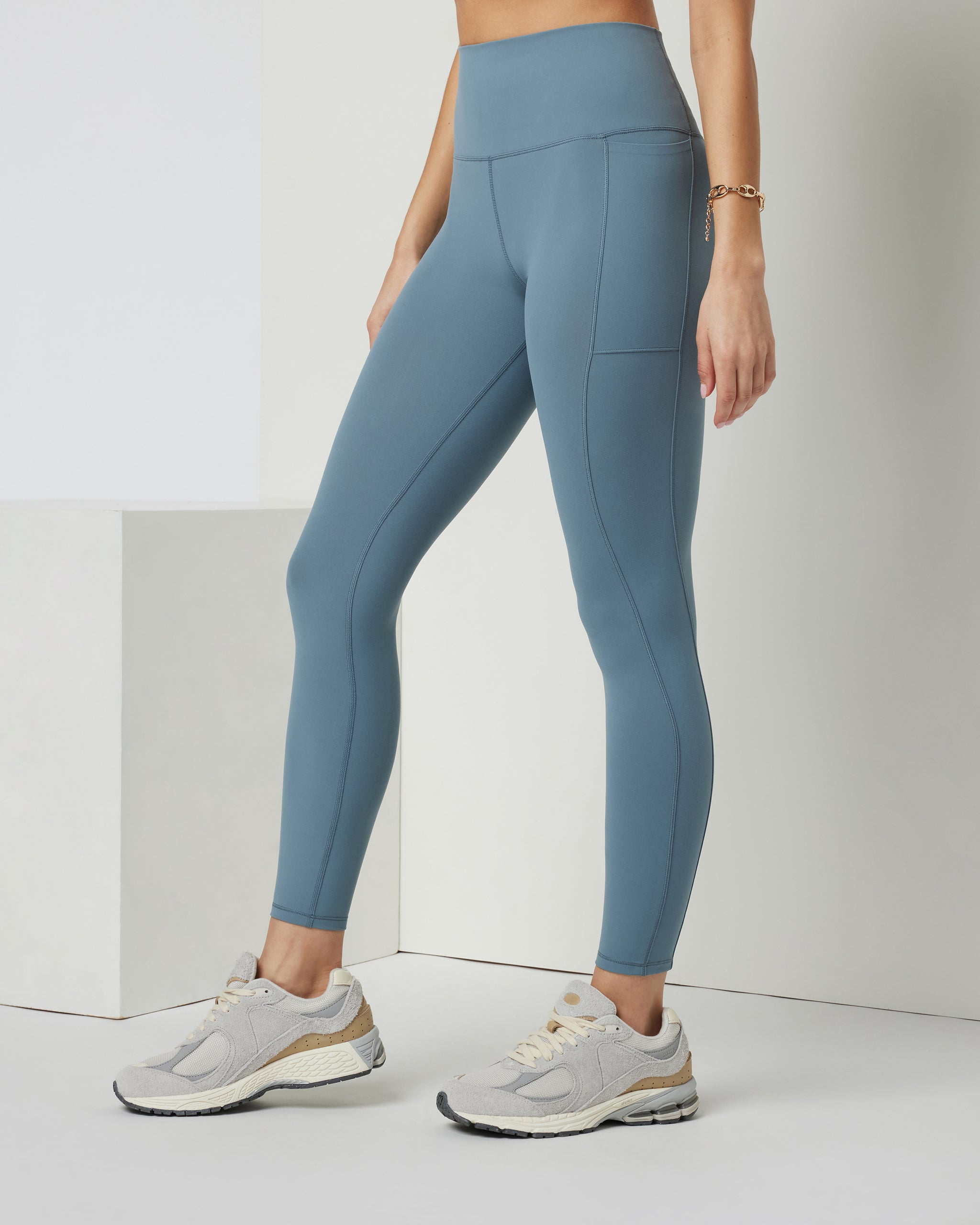Studio Pocket Legging | Smoke Blue