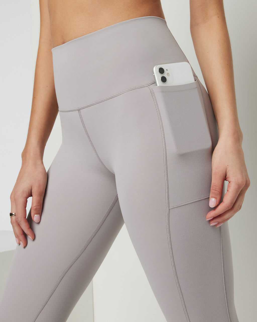 Studio Pocket Legging | Soft Pewter