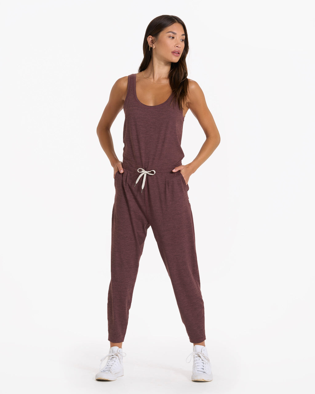 Lux At Ease Jumpsuit | Chestnut Heather