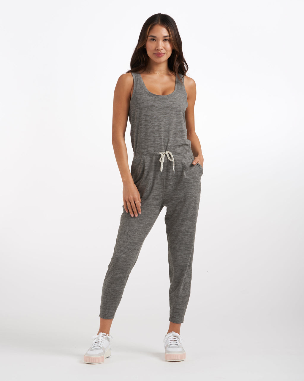 Lux At Ease Jumpsuit | Heather Grey