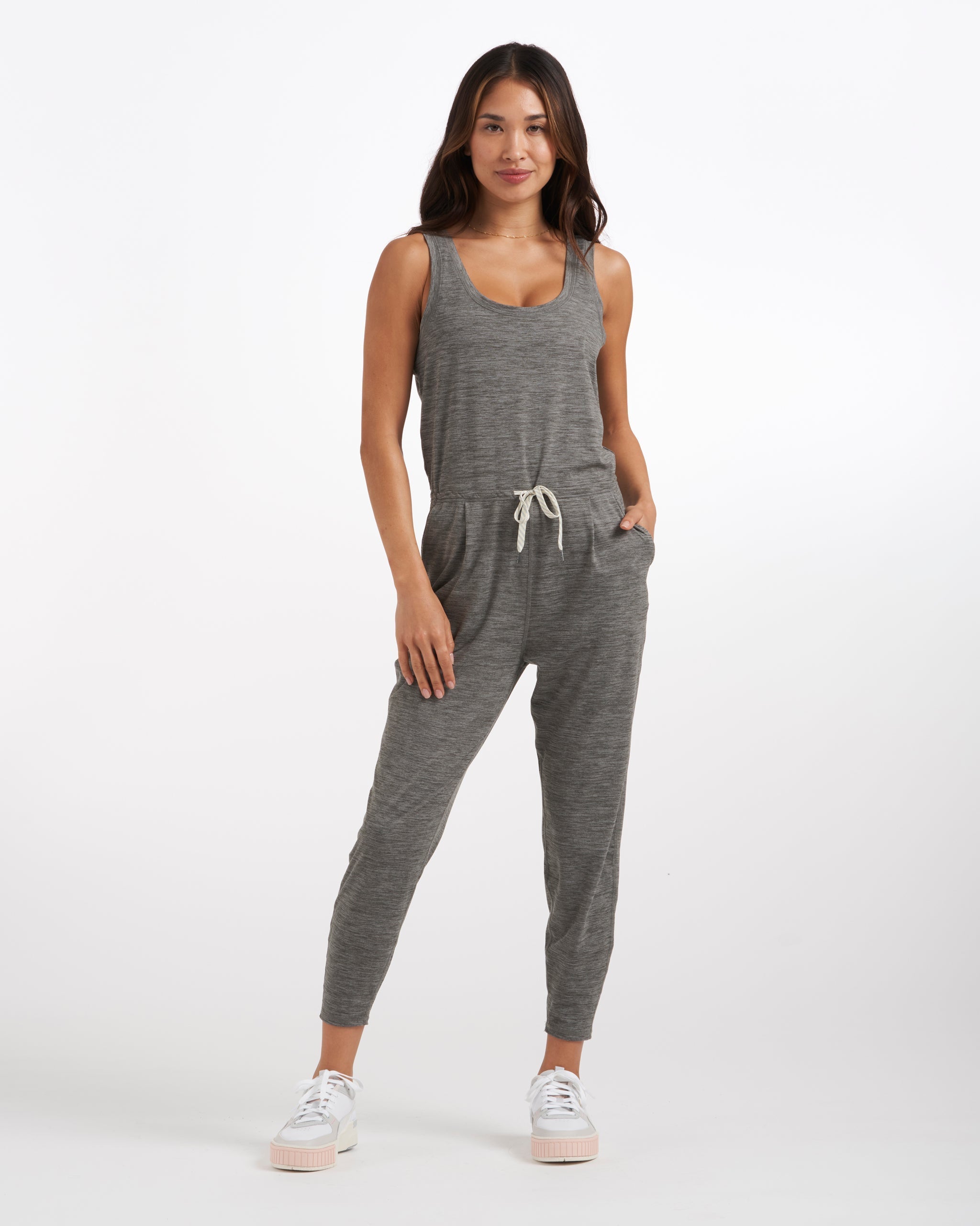 Lux At Ease Jumpsuit | Heather Grey