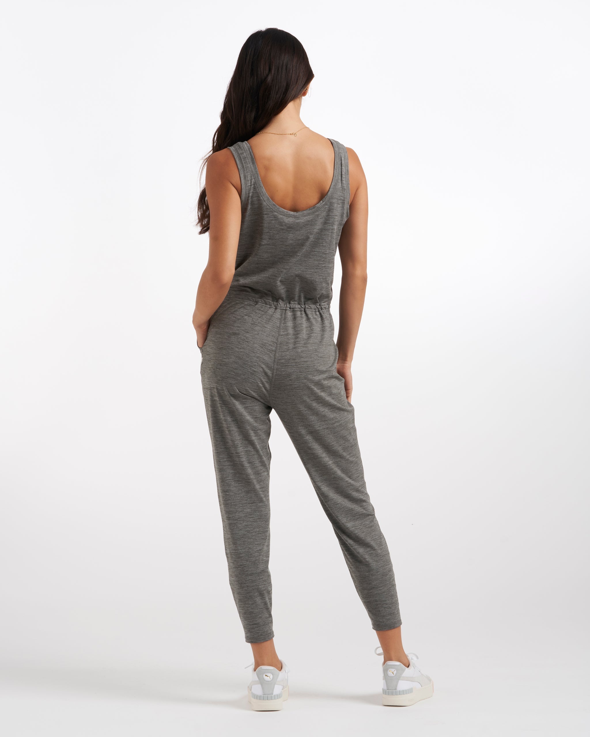 Lux At Ease Jumpsuit | Heather Grey