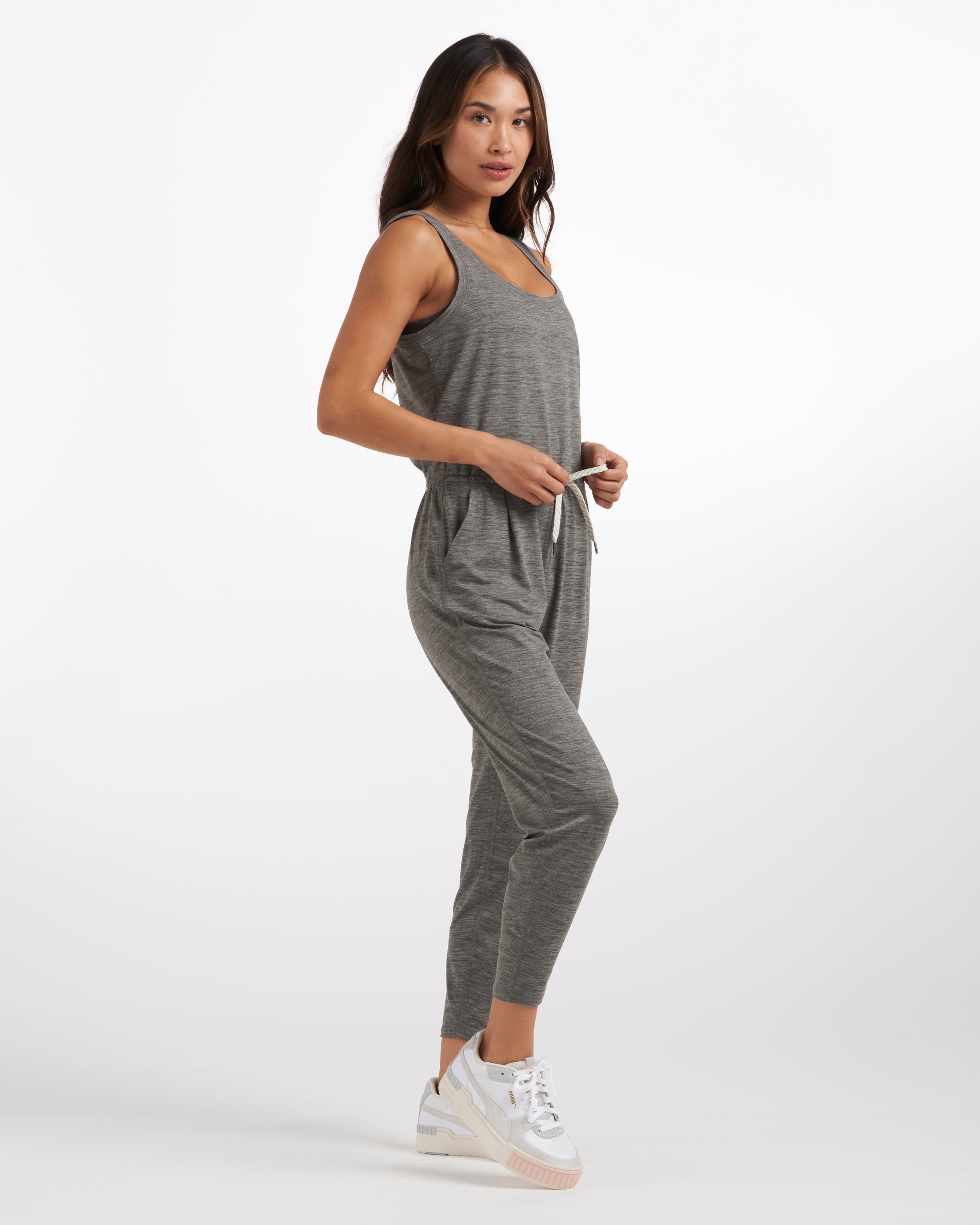 Lux At Ease Jumpsuit | Heather Grey