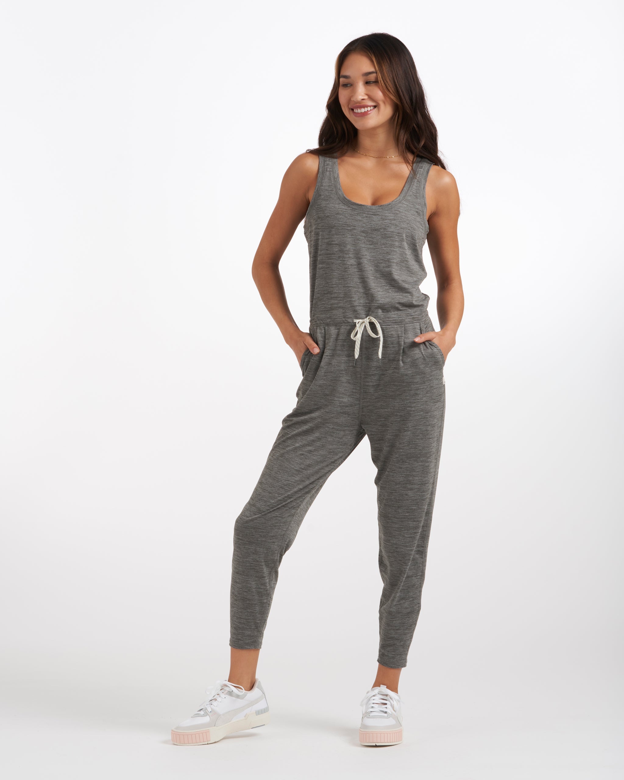 Lux At Ease Jumpsuit | Heather Grey