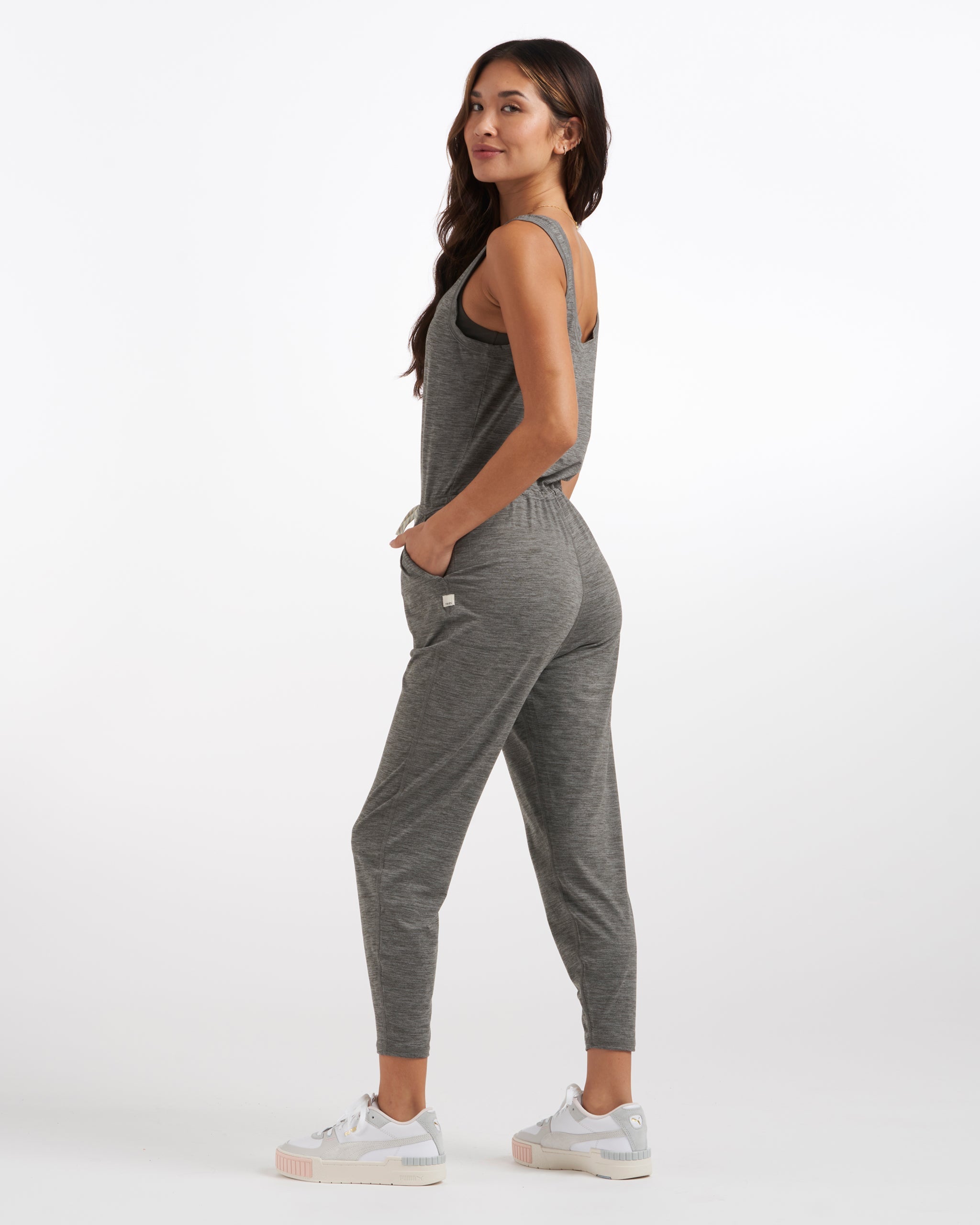 Lux At Ease Jumpsuit | Heather Grey