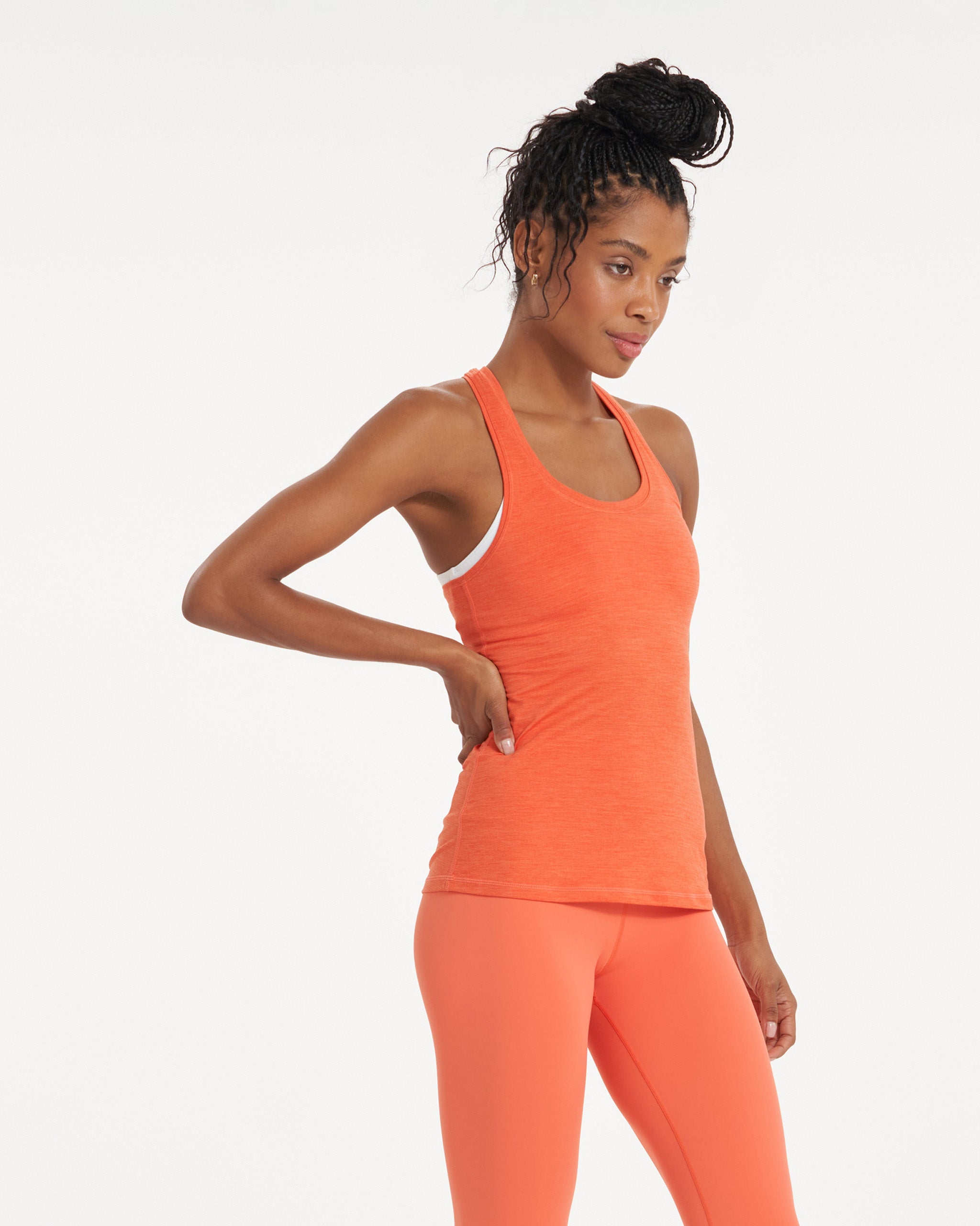 Lux Performance Tank | Grapefruit Heather