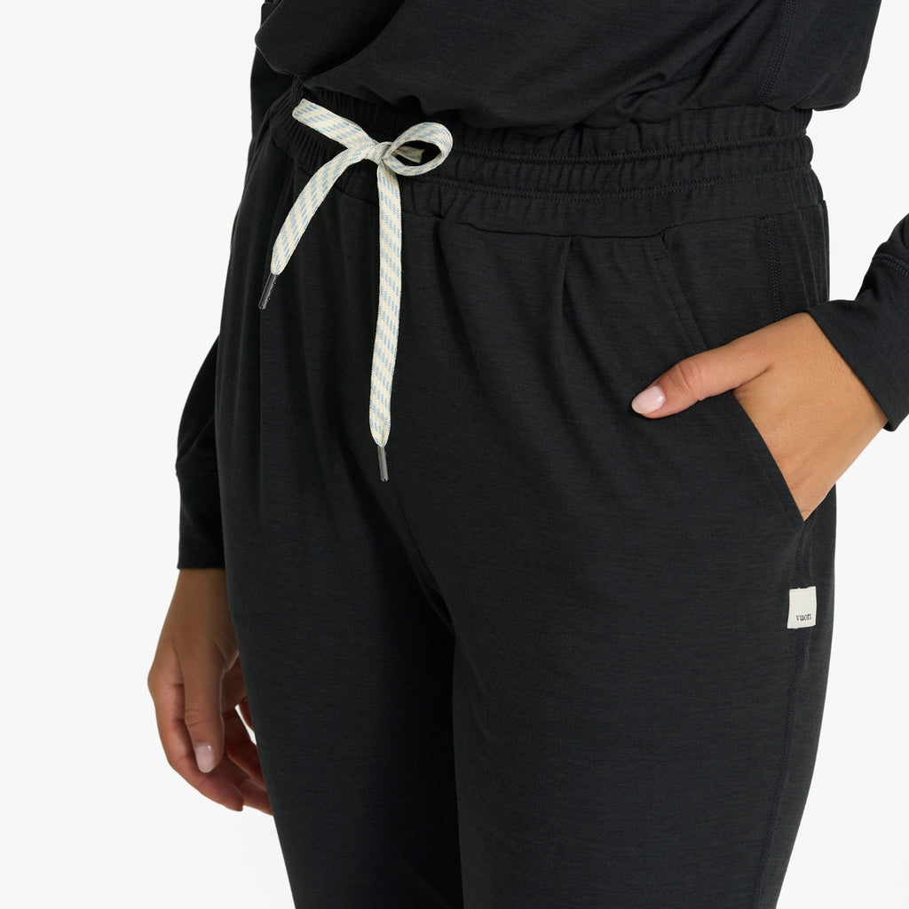 Lux Henley Jumpsuit | Black Heather