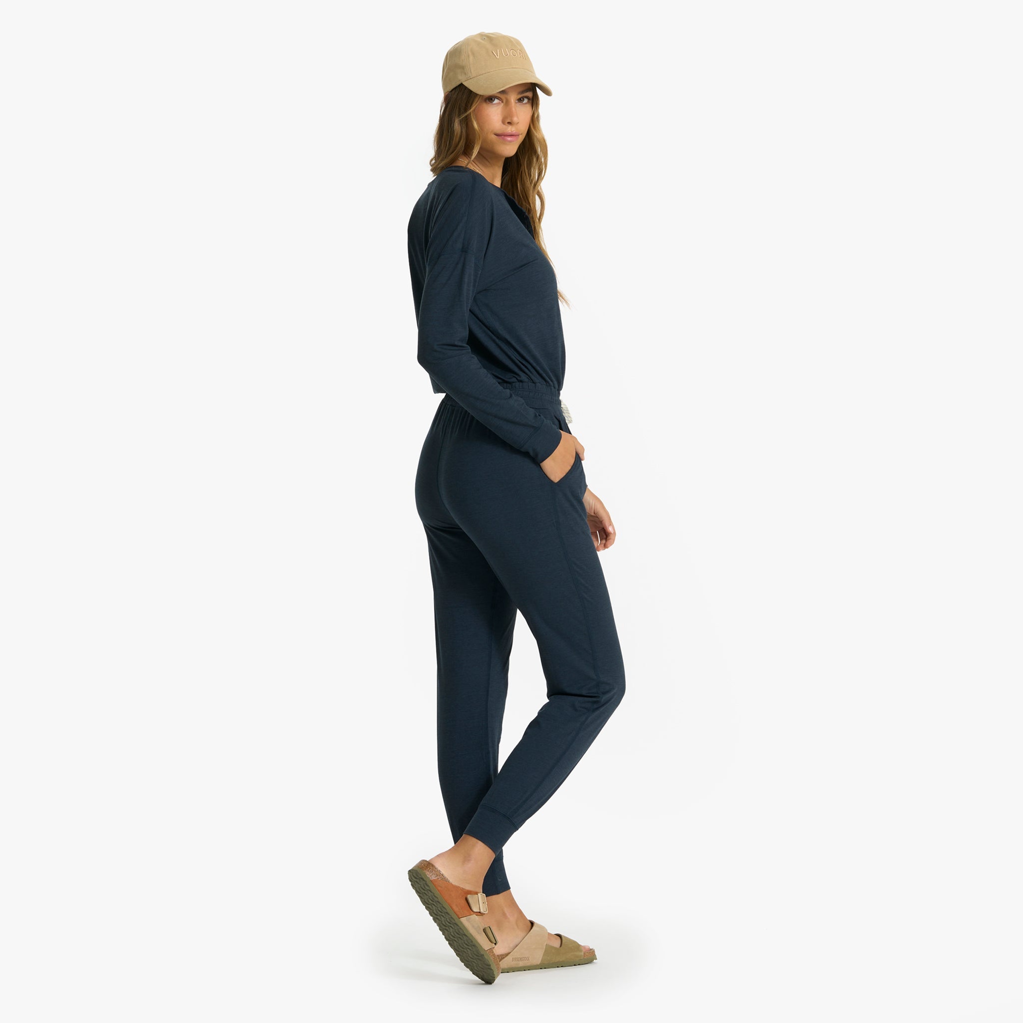Lux Henley Jumpsuit | Ink Heather